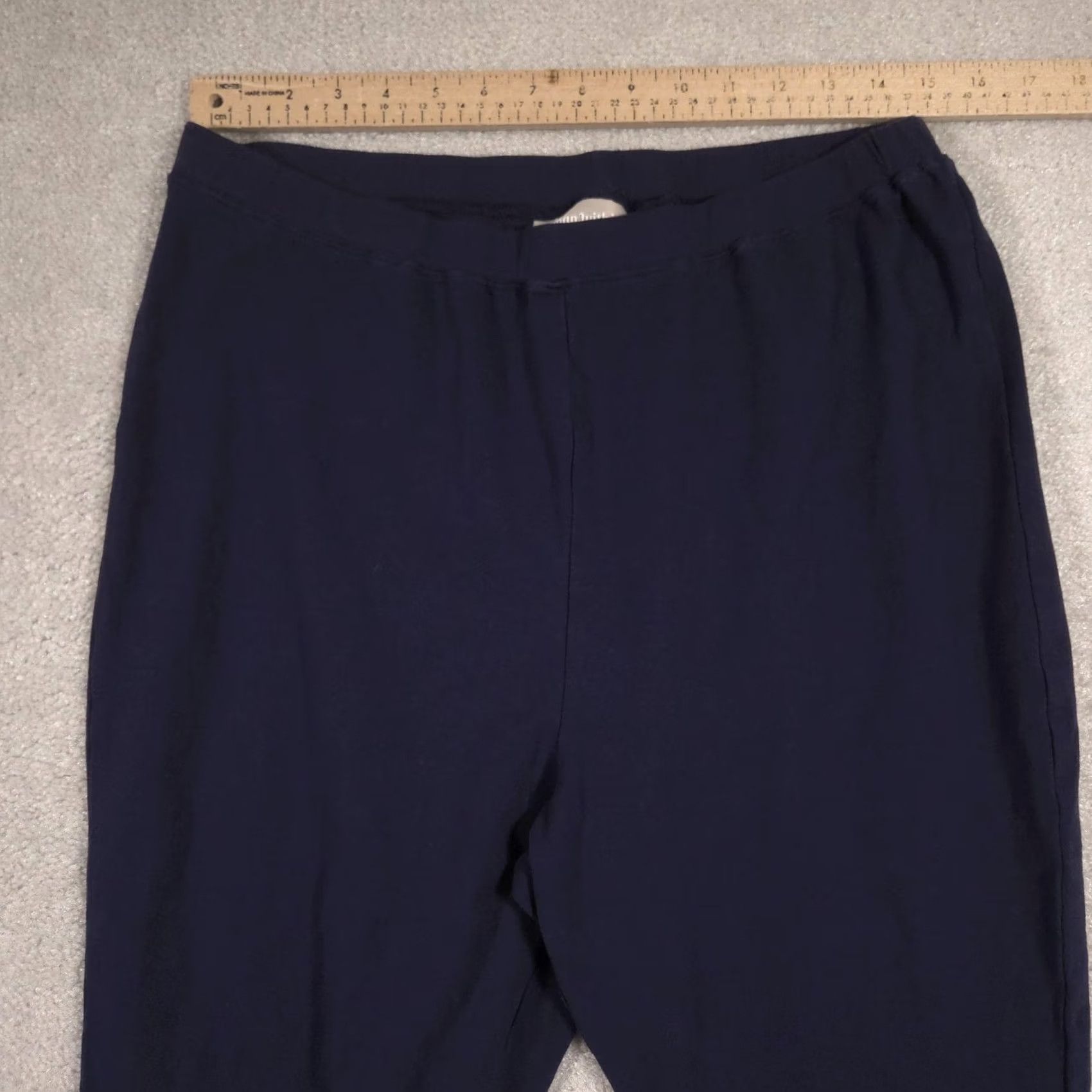 Vintage VINTAGE? No — Woman Within Leggings Womens 18/20 Blue High Rise Tall Knit Ankle Stretch Pants Size 40" / US 18 - 5 Thumbnail