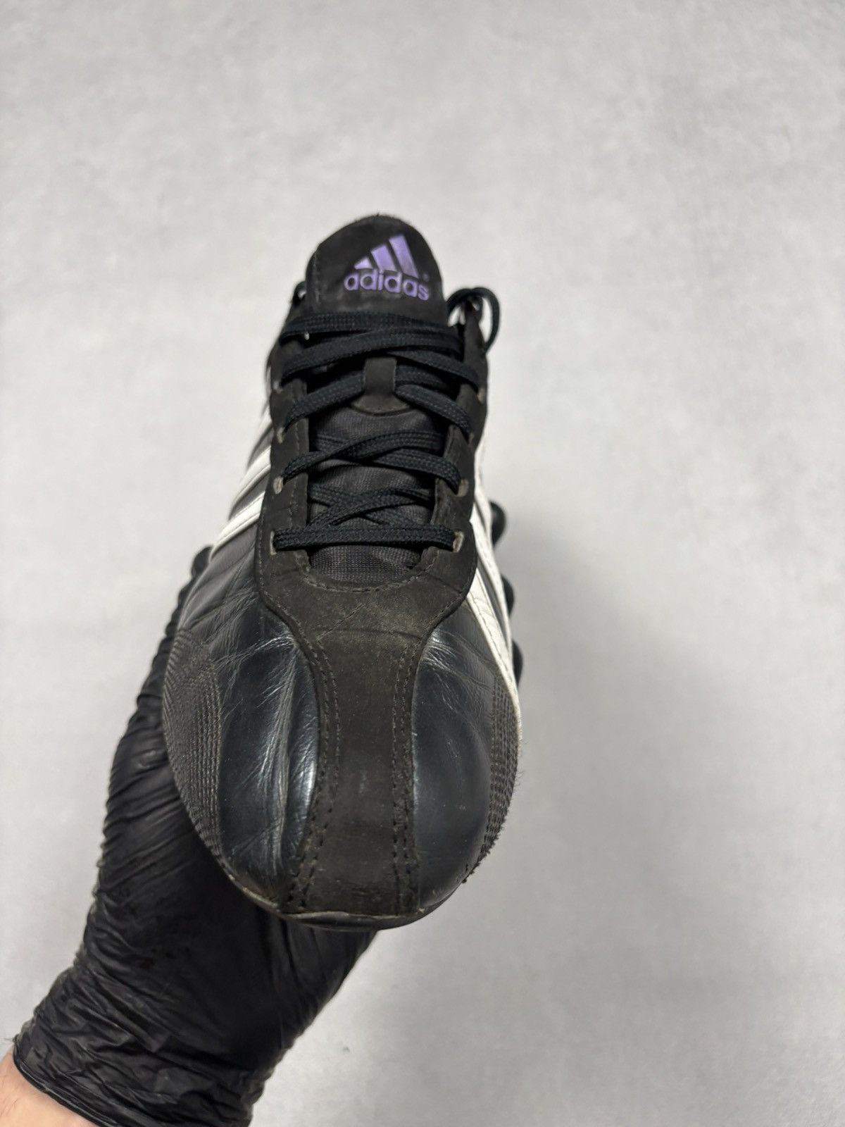 Adidas Vintage Adidas Leather Trainers Y2K 00s Sneakers 2007 Black Size US 7 / IT 37 - 7 Thumbnail