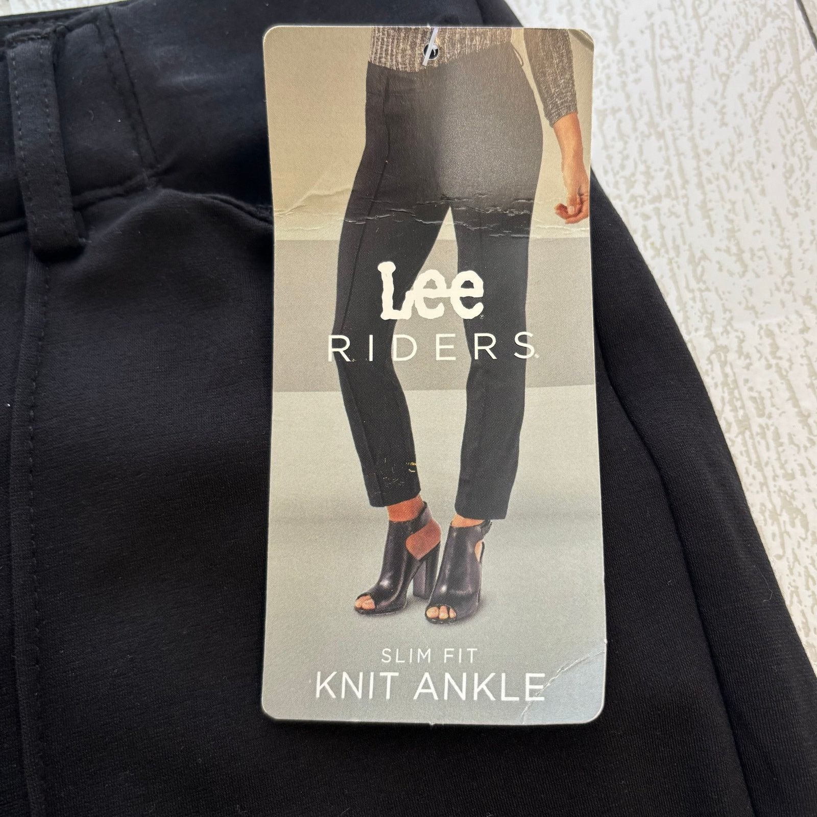 Other Lee Riders Black Slim Fit Knit Ankle Pants Size 12 NWT Size 34" / US 12 / IT 48 - 5 Thumbnail