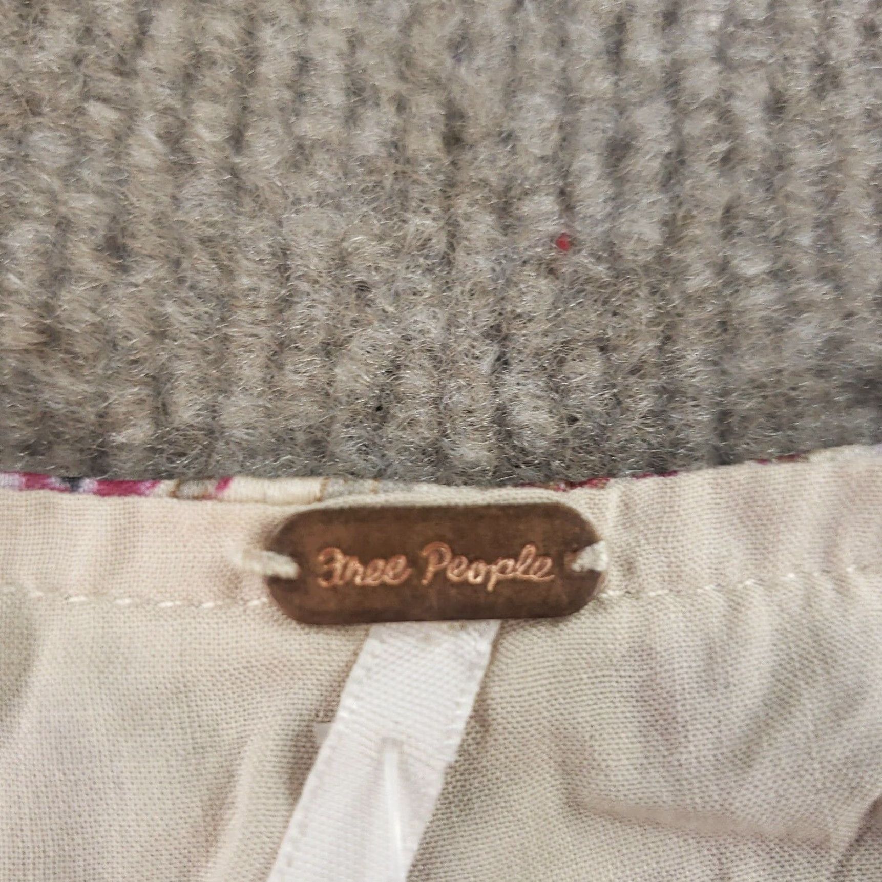 Free People Free People Cream Combo Dress Womens Medium Pink Smocked Waist Sheer Sleeve Size M / US 6-8 / IT 42-44 - 6 Thumbnail