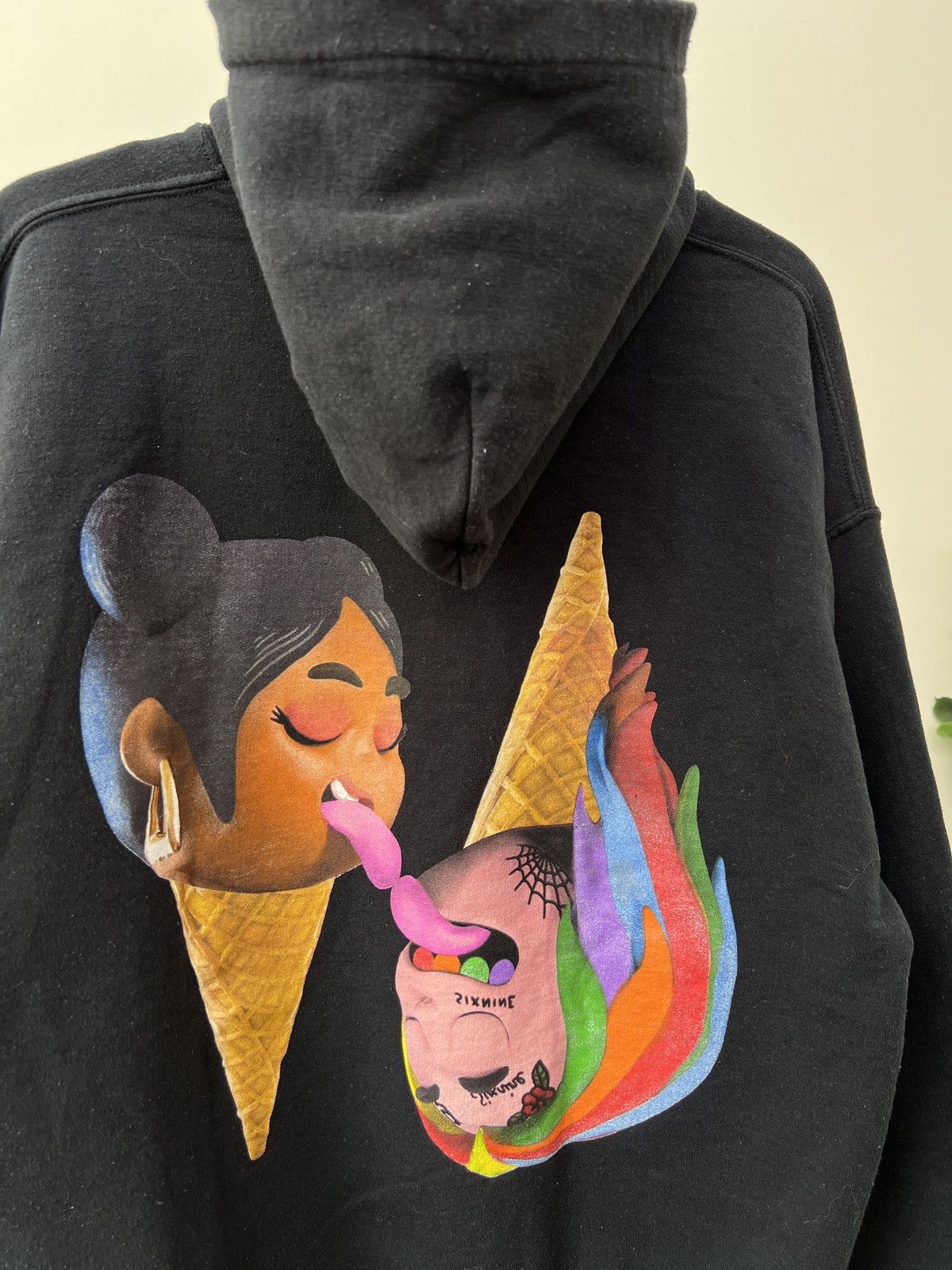 Other Vintage 6ix9ine “FEFE” Graphic Faded Hoodie Hip Hop Size US L / EU 52-54 / 3 - 12 Thumbnail