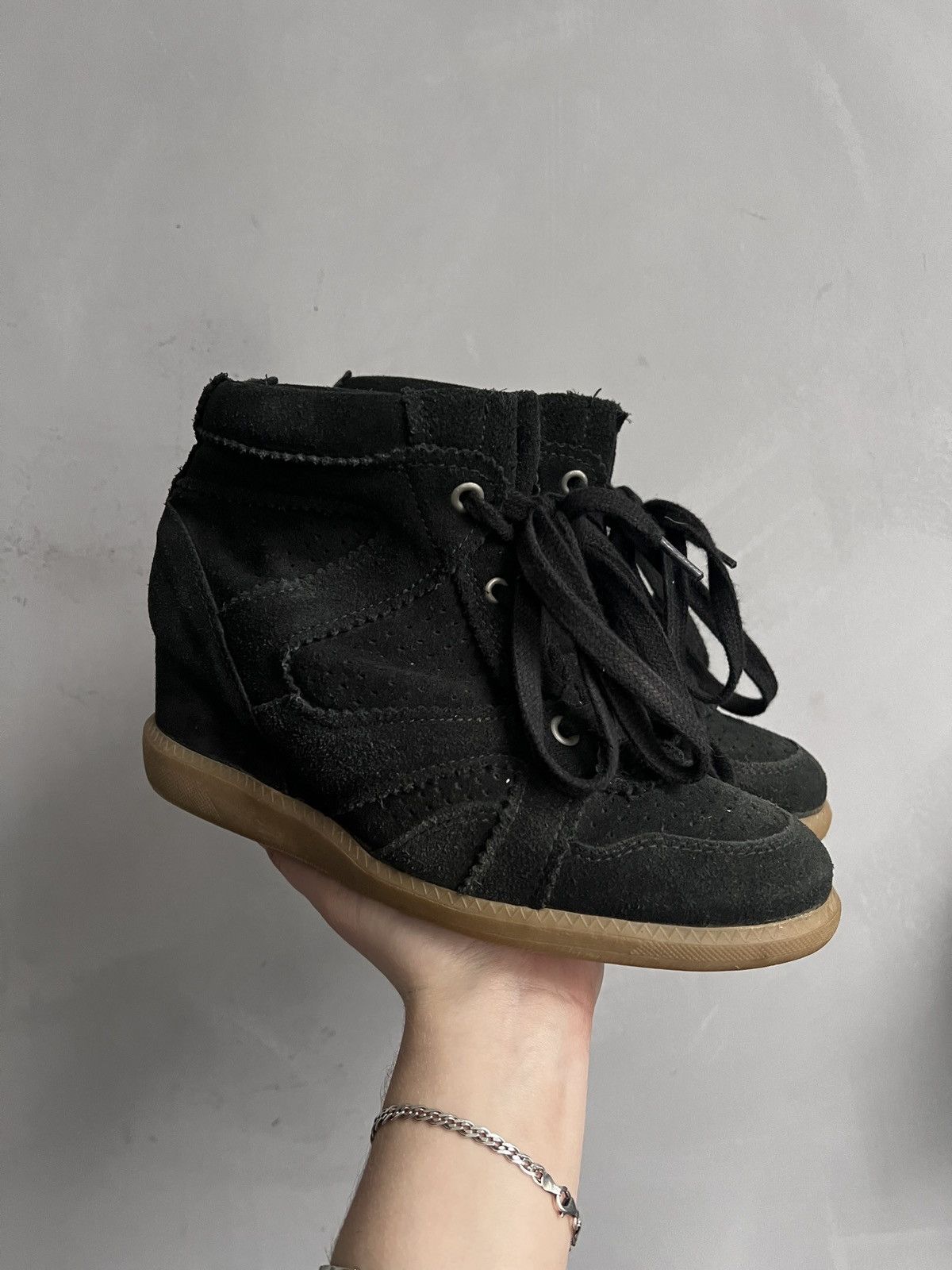 If Six Was Nine Isabel Marant style Baskets black suede femme shoes man 40 Size US 10 / IT 40 - 1 Thumbnail