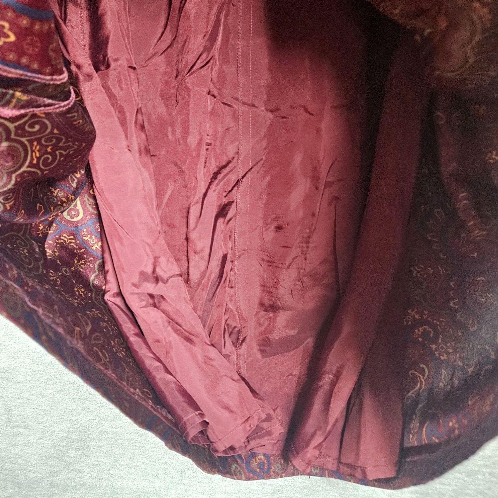 Vintage Vtg Private Agenda Womens Silk Maxi Skirt Paisley Sz 14 Size 36" / US 14 / IT 50 - 3 Thumbnail