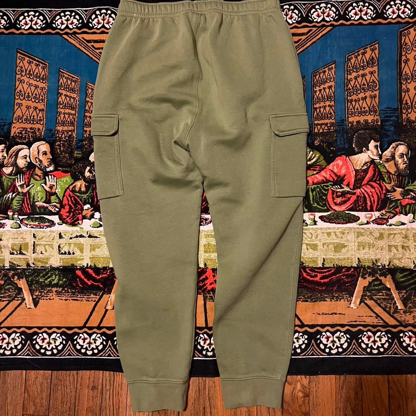Nike × Vintage Nike green sweatpants medium small swoosh baggy straight y2k Size US 32 / EU 48 - 4 Thumbnail