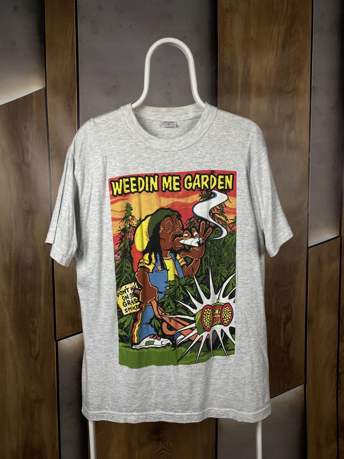 Other 🚭Vintage 90s T-Shirt Weedin Me Garden Bib Marley RastaTee🚭 Size US XL / EU 56 / 4 - 1 Thumbnail