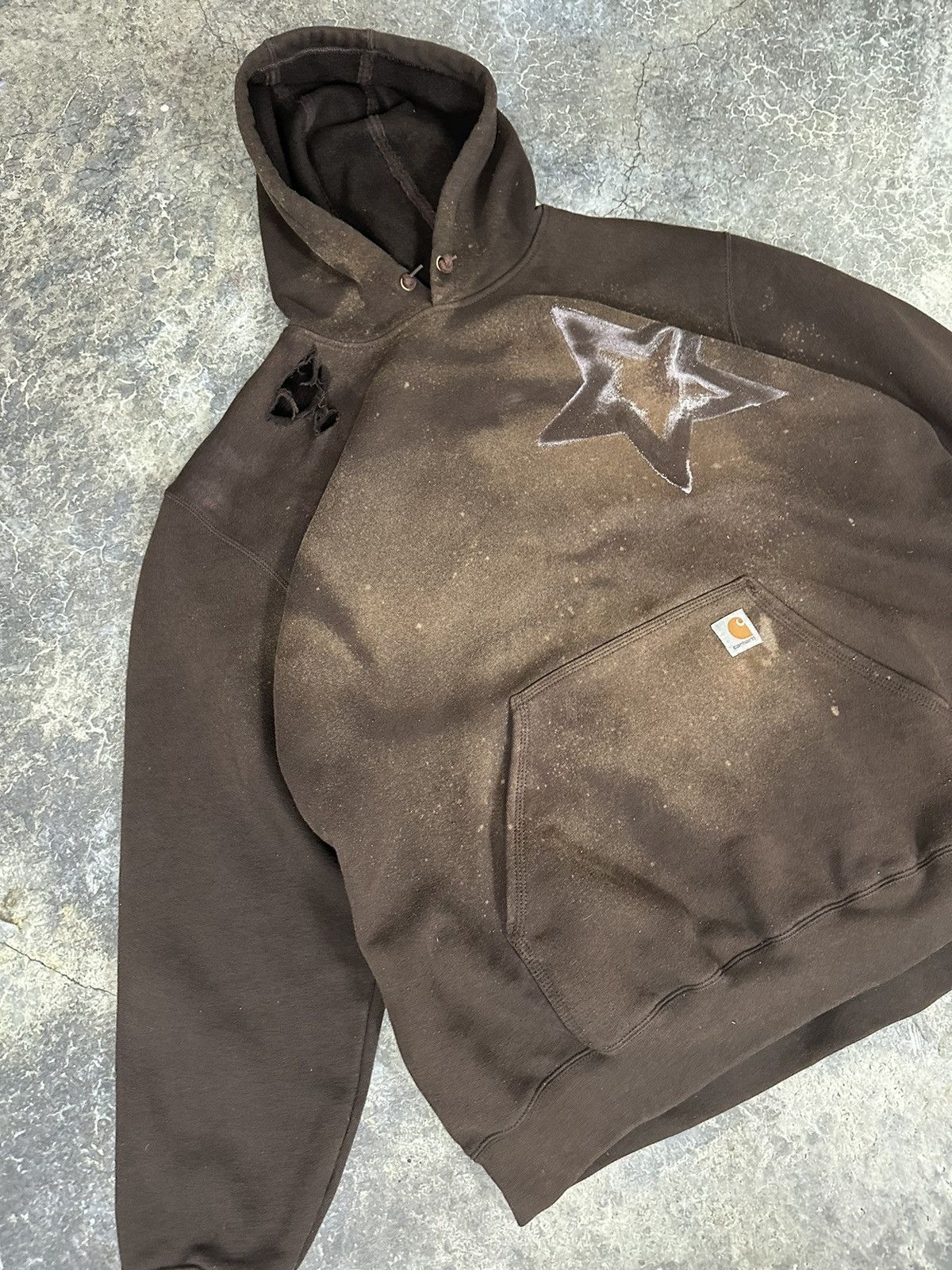 Carhartt × Vintage Vintage Distressed Carhartt Hoodie Size US XXL / EU 58 / 5 - 3 Thumbnail