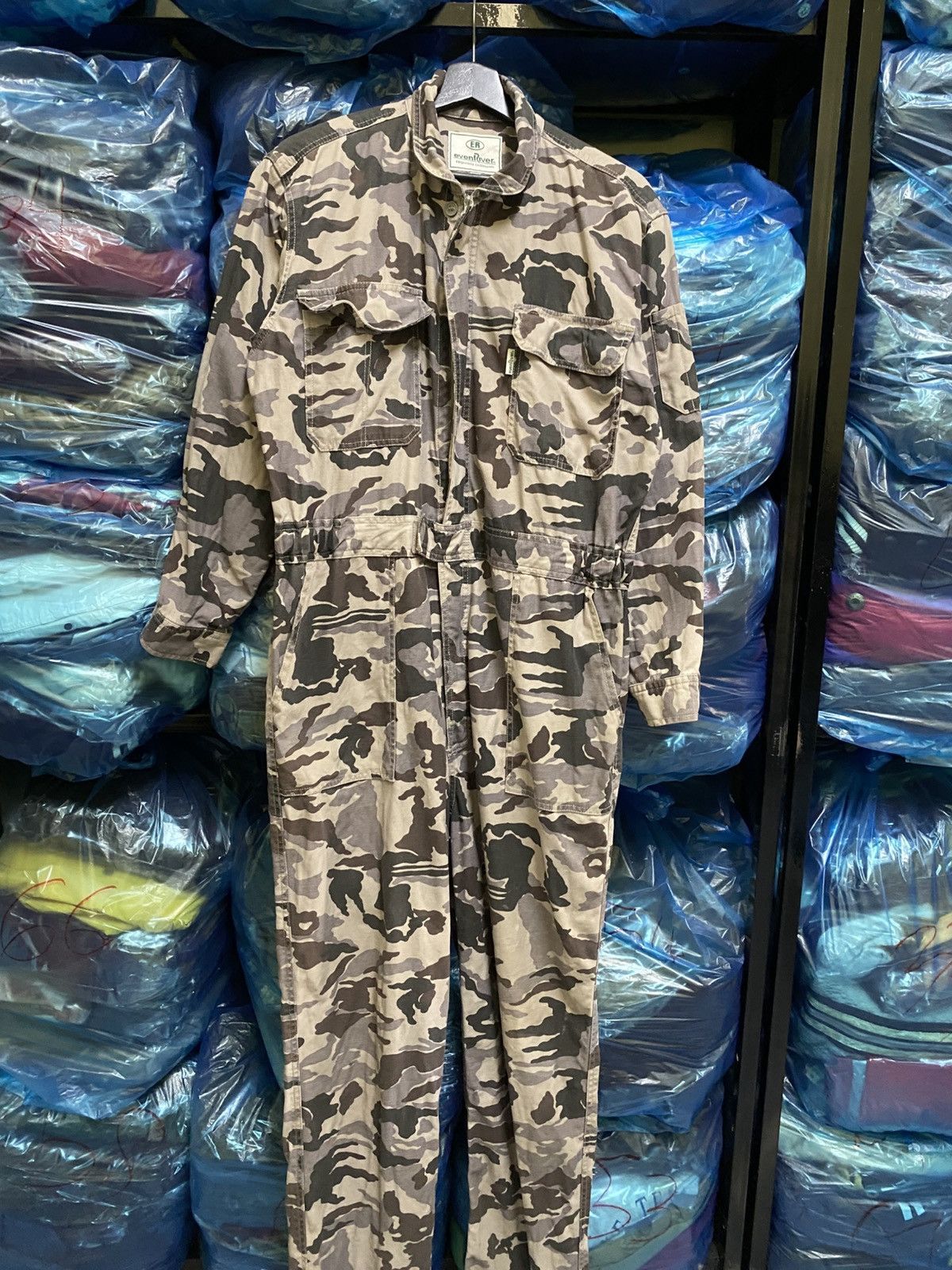 Japanese Brand EvenRiver Camouflage Full Body Coverall Jumpsuit Workwear Size US 36 / EU 52 - 3 Thumbnail