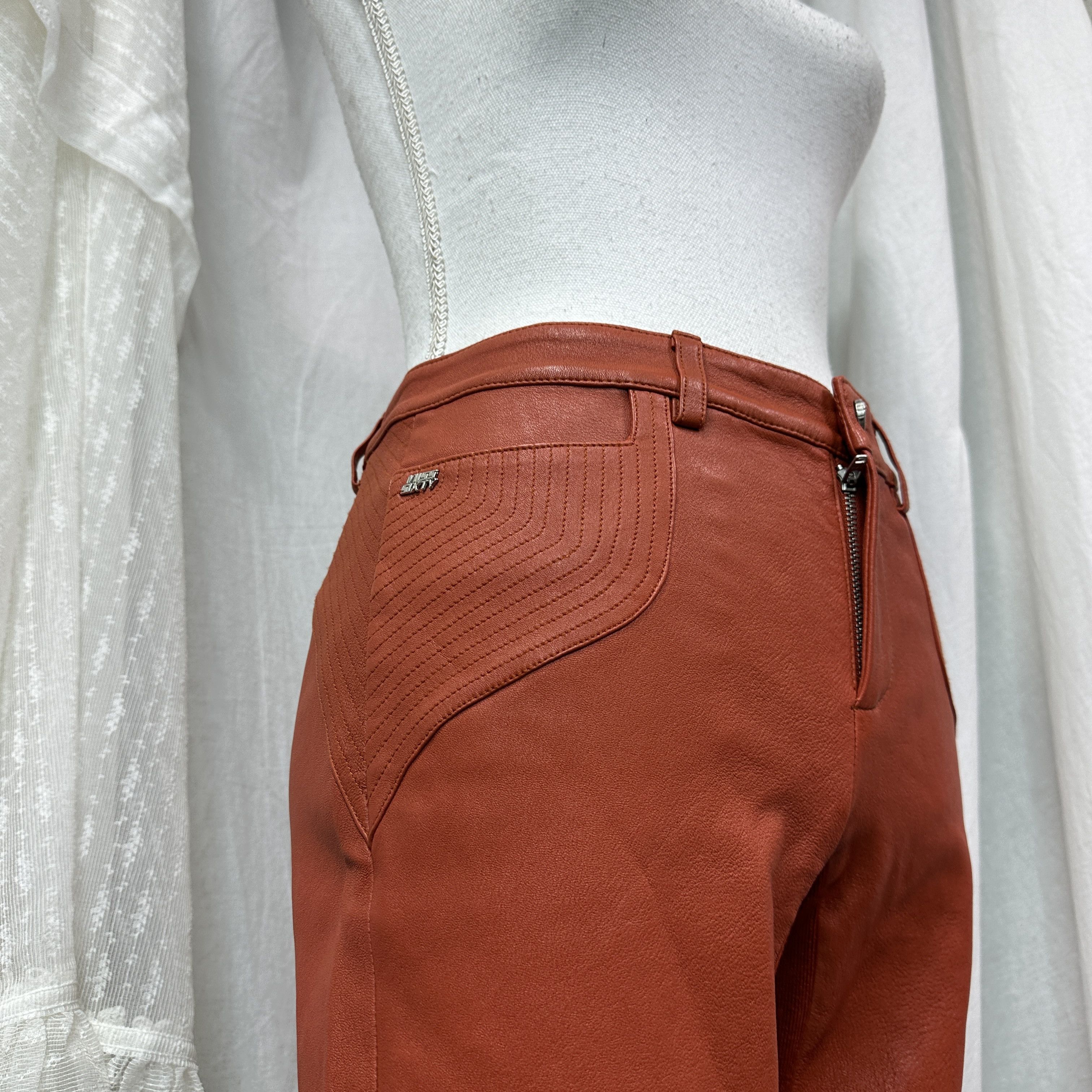 Miss Sixty Vintage Leather Biker Moto Grunge Miss Sixty Pants Y2K Size 24" / US 00 / IT 34 - 3 Thumbnail