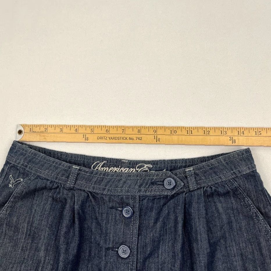 American Eagle Outfitters VINTAGE American Eagle Outfitters Mini Skirt 2 Blue W29 L14 Regular Women Short 90s Preppy Size 26" / US 2 / IT 38 - 5 Thumbnail
