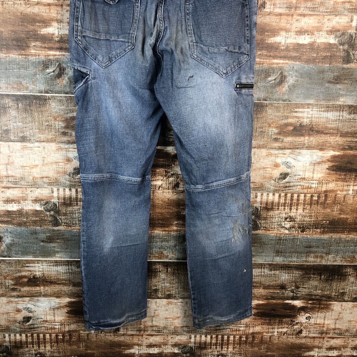 Japanese Brand Aero Light Bleu Distressed Denim Pants #A2108 Size US 32 / EU 48 - 17 Thumbnail