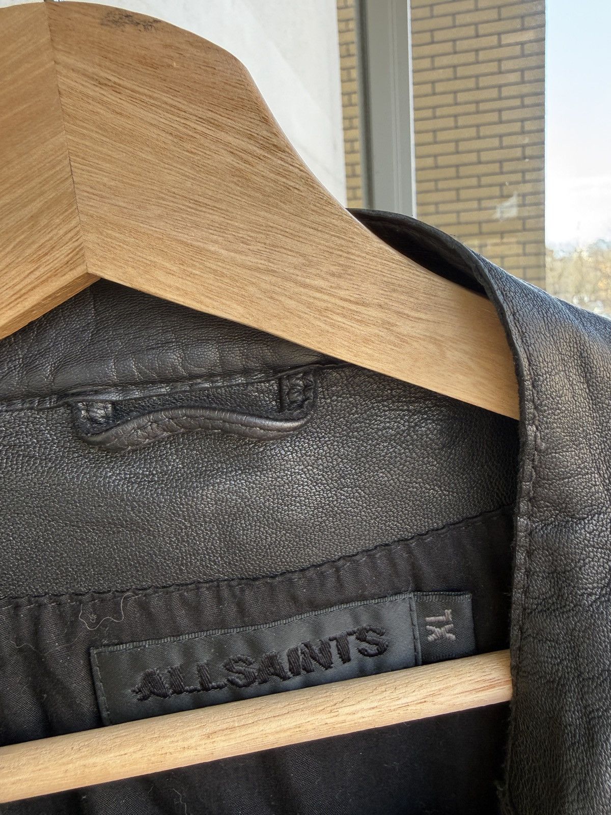 Allsaints Allsaints Ramones Leather Bomber Button Punk Motor Jacket Size US XL / EU 56 / 4 - 5 Thumbnail