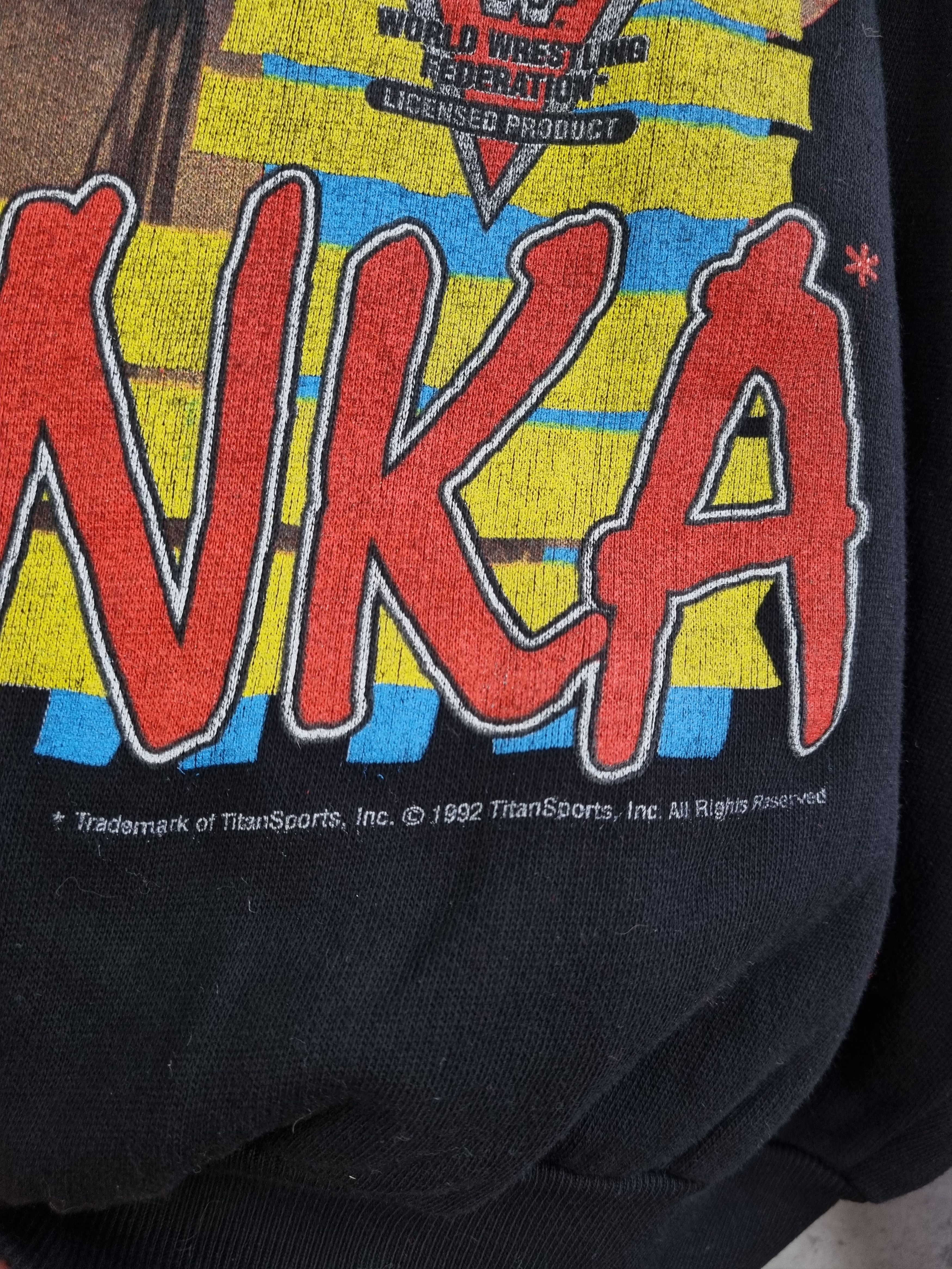Vintage × WWE × WWF 92' Tatanka Big Portret TitanSport Wresling Sweatshirt Size US M / EU 48-50 / 2 - 6 Thumbnail