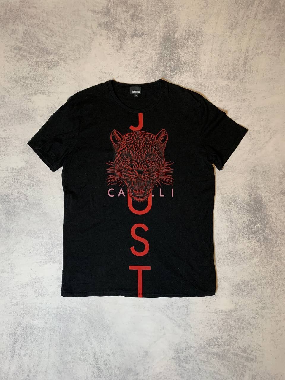 Pre-owned Just Cavalli Man Tiger Tee Gucci Style In Black