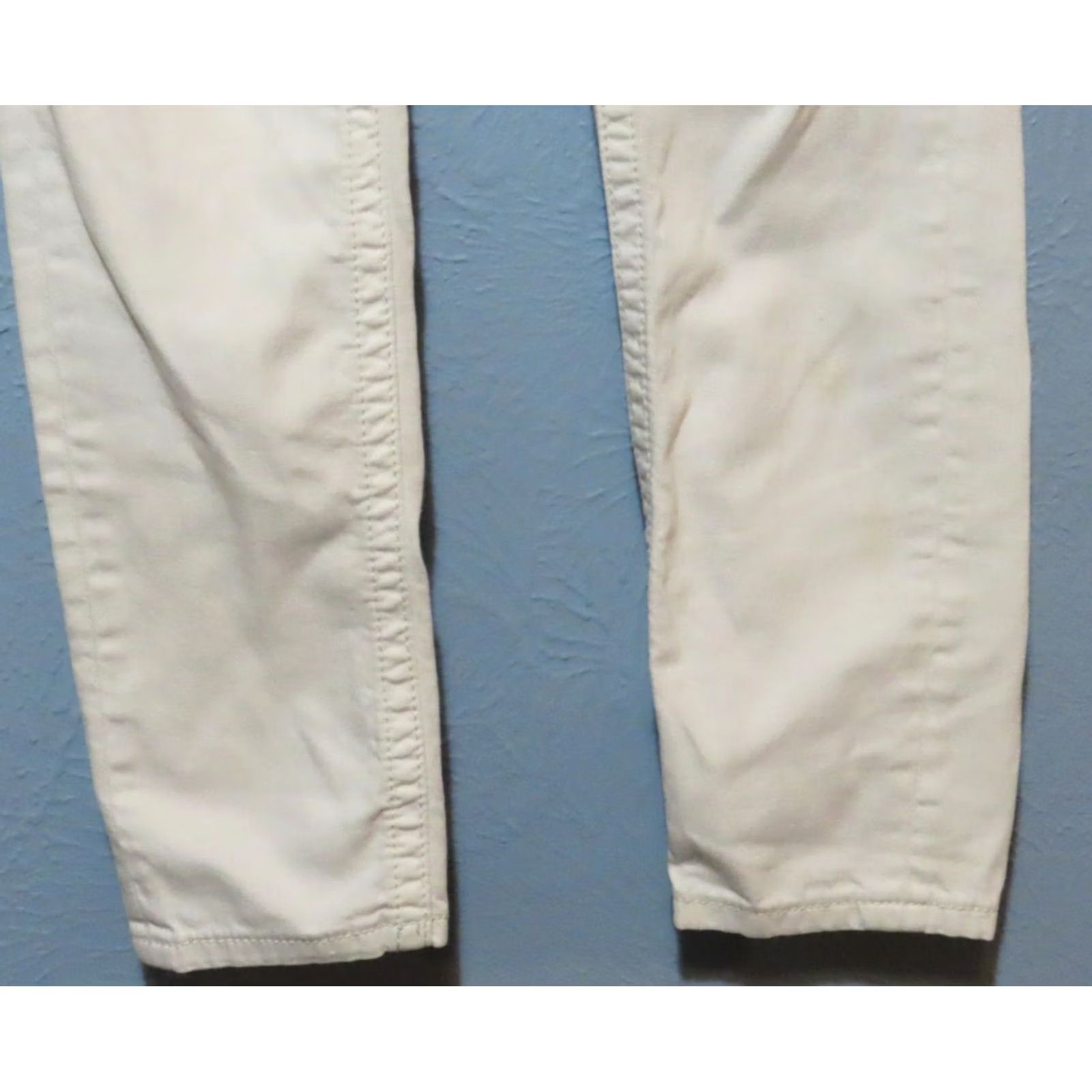 Miss Me Miss Me Signature Skinny Jeans 29 White Embroidered Rhinestone Denim Zip Low Rise Slim Rock Womens Jeans Size 29" - 2 Thumbnail