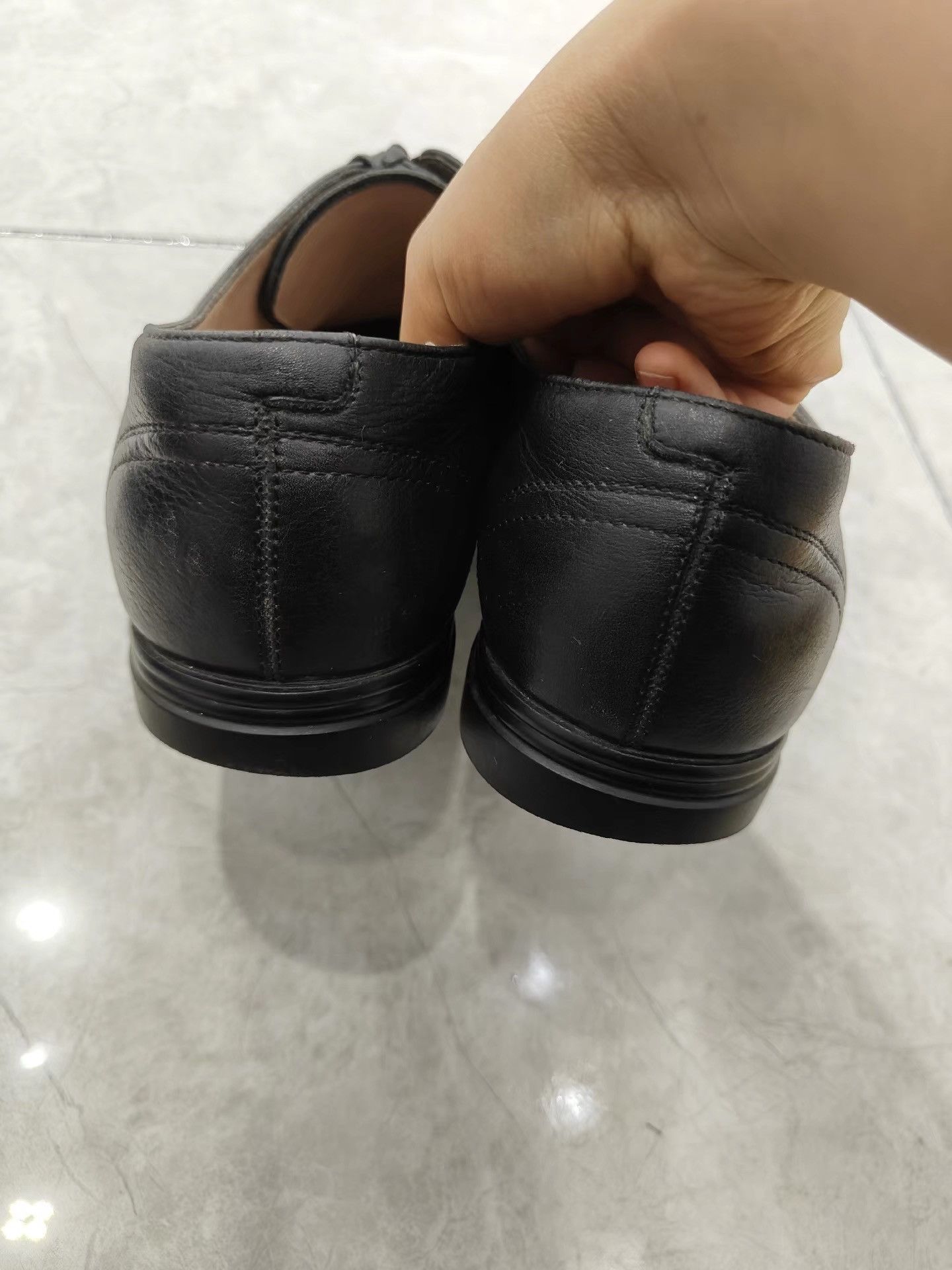 Salvatore Ferragamo Ferragamo Men's Black Leather Formal Shoes K29 Size US 6 / EU 39 - 5 Thumbnail