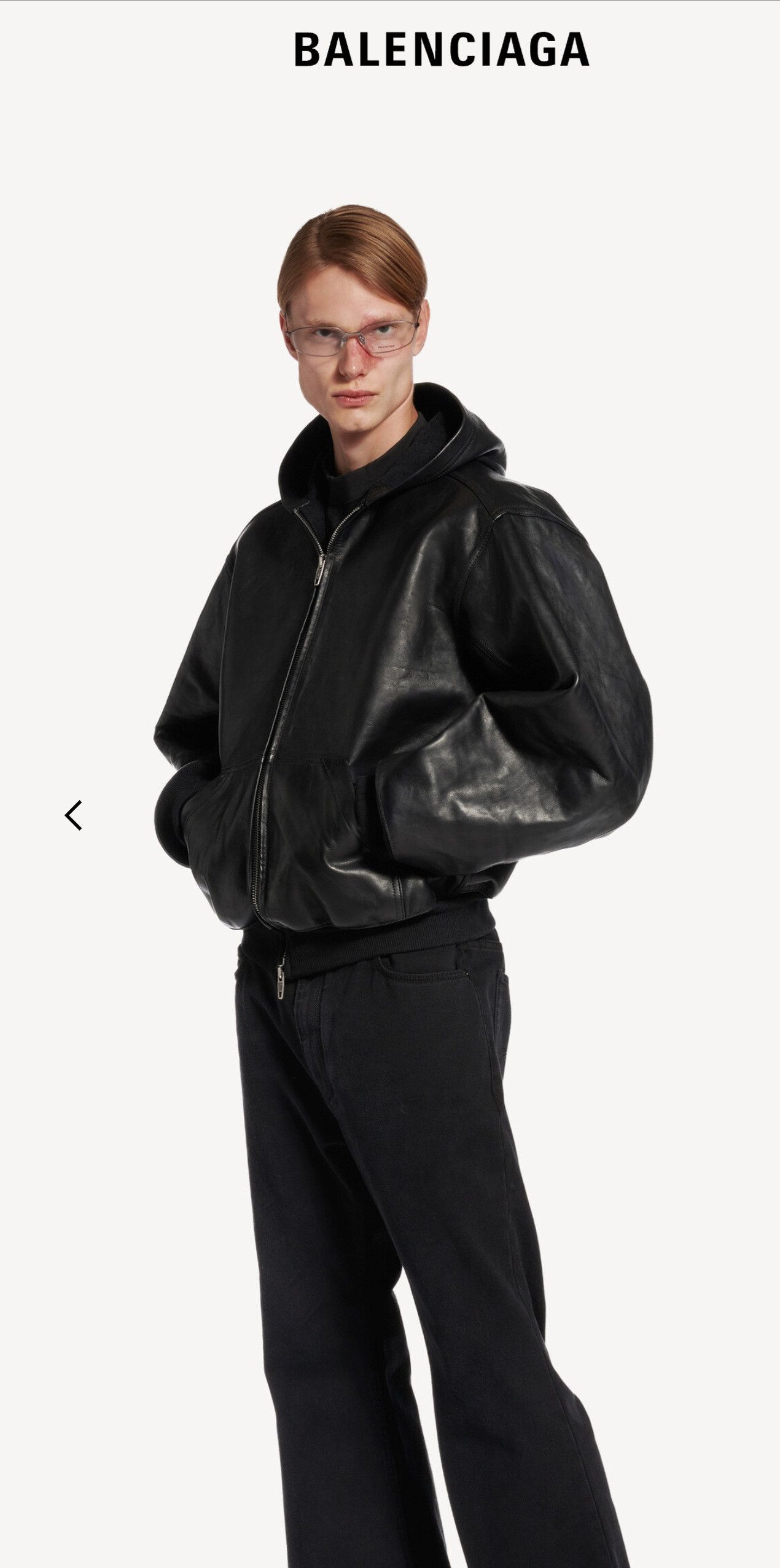 Balenciaga Balenciaga Leather Hoodie Jacket Lined with Cotton Size S / US 4 / IT 40 - 19 Thumbnail