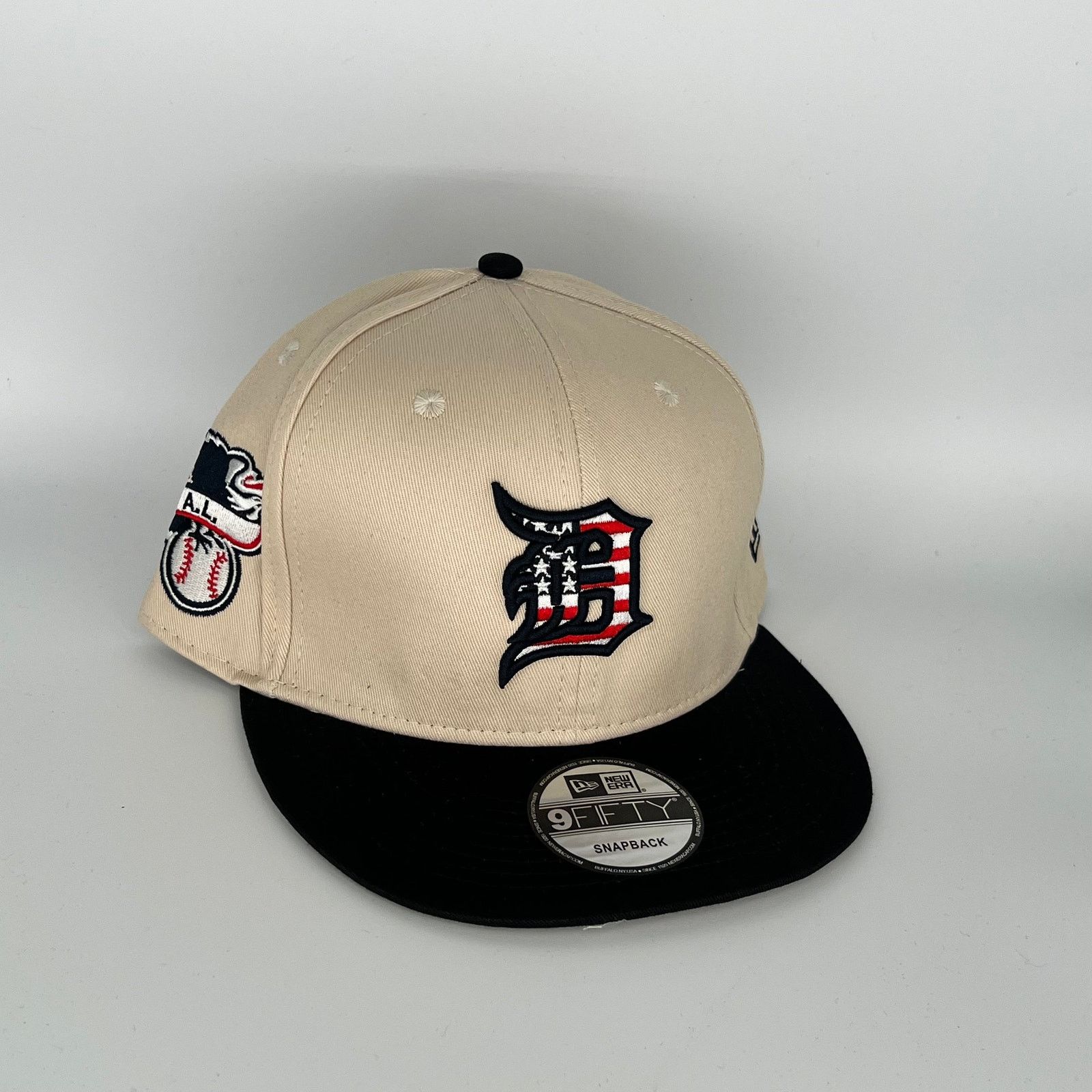 New Era Khaki Black Detroit Tigers A.L Side Patch New Era MLB 9Fifty Size ONE SIZE - 1 Thumbnail