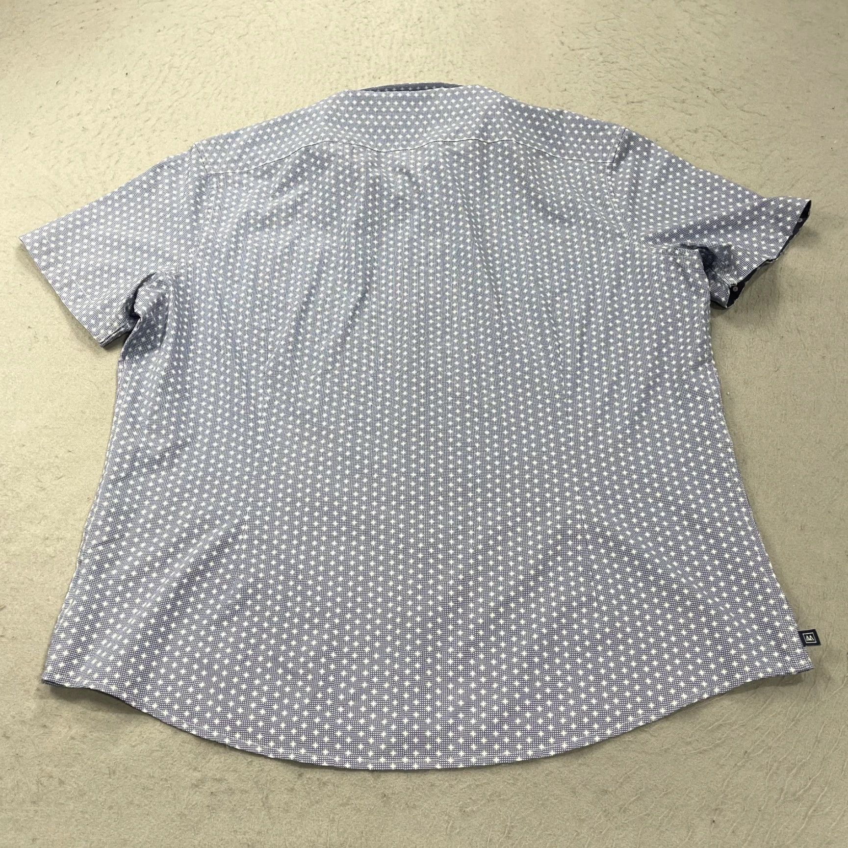 Mizzen+Main Mizzen+Main Shirt Mens 2XL Trim Fit Blue Leeward Abstract Performance Casual Shirt Size US XXL / EU 58 / 5 - 6 Thumbnail
