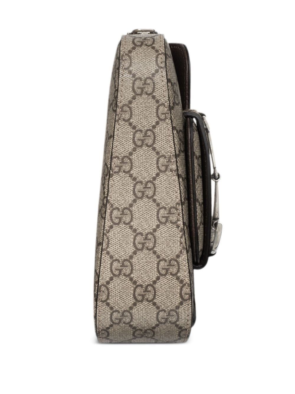 Gucci o1s1wg110225 Size:OS/ Horsebit Mini Shoulder Bag Beige/Brown Size ONE SIZE - 5 Thumbnail