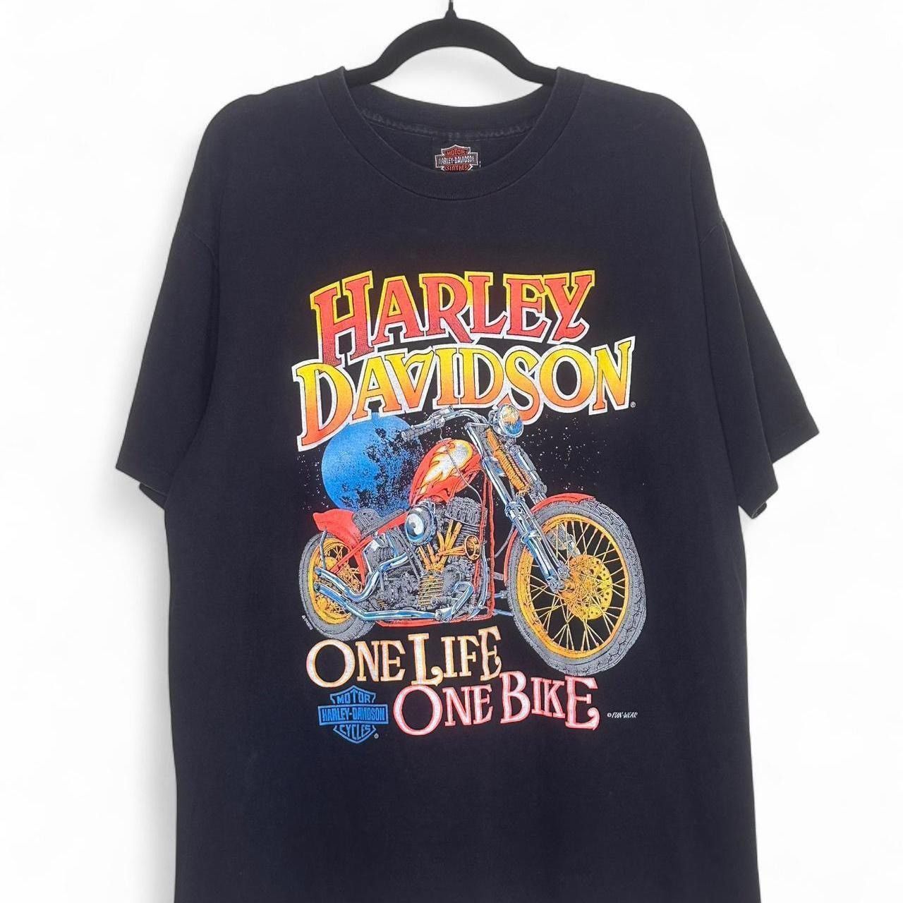 Harley Davidson 1990’s Harley Davidson Funwear “One Life One Bike” X-Large Size US XL / EU 56 / 4 - 1 Thumbnail