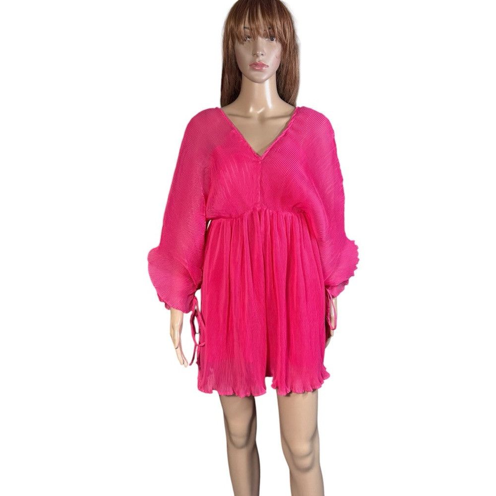 Other NWT New $150 Free People Let Me Be Chiffon Plunge Mini Pink Size XXS / US 00 / IT 34 - 3 Thumbnail