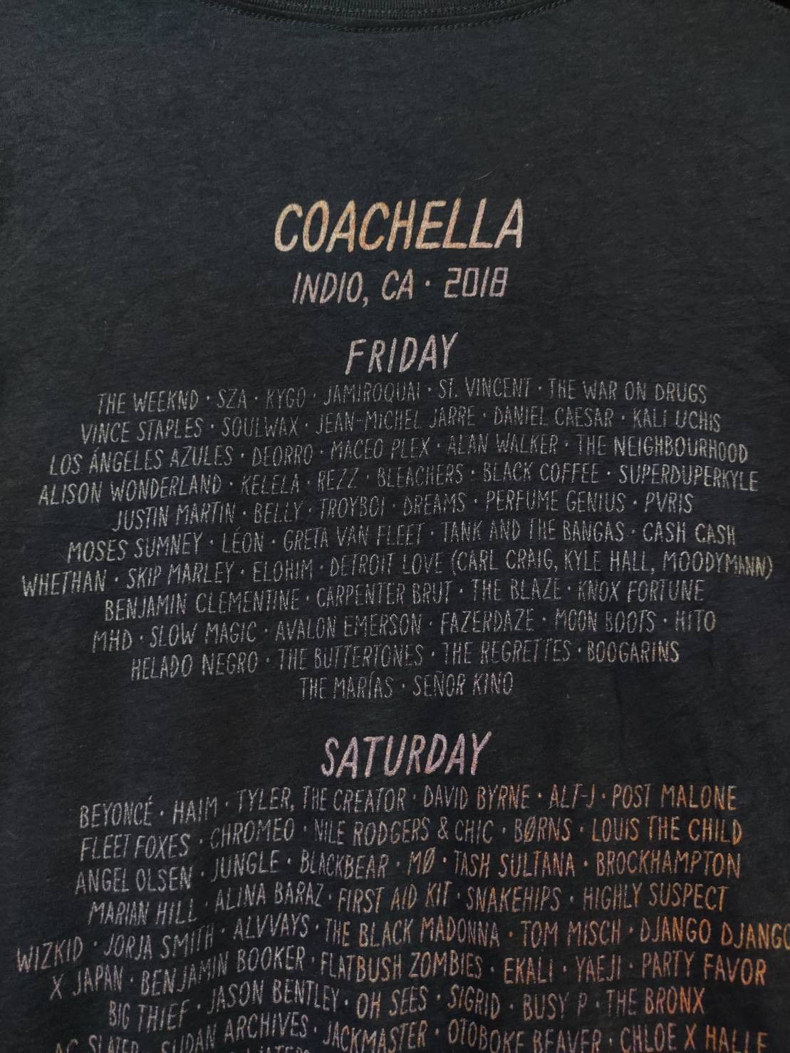 Band Tees Coachella 2018 Eminem, The Weekend, Beyonce T-Shirt Size US XL / EU 56 / 4 - 9 Thumbnail