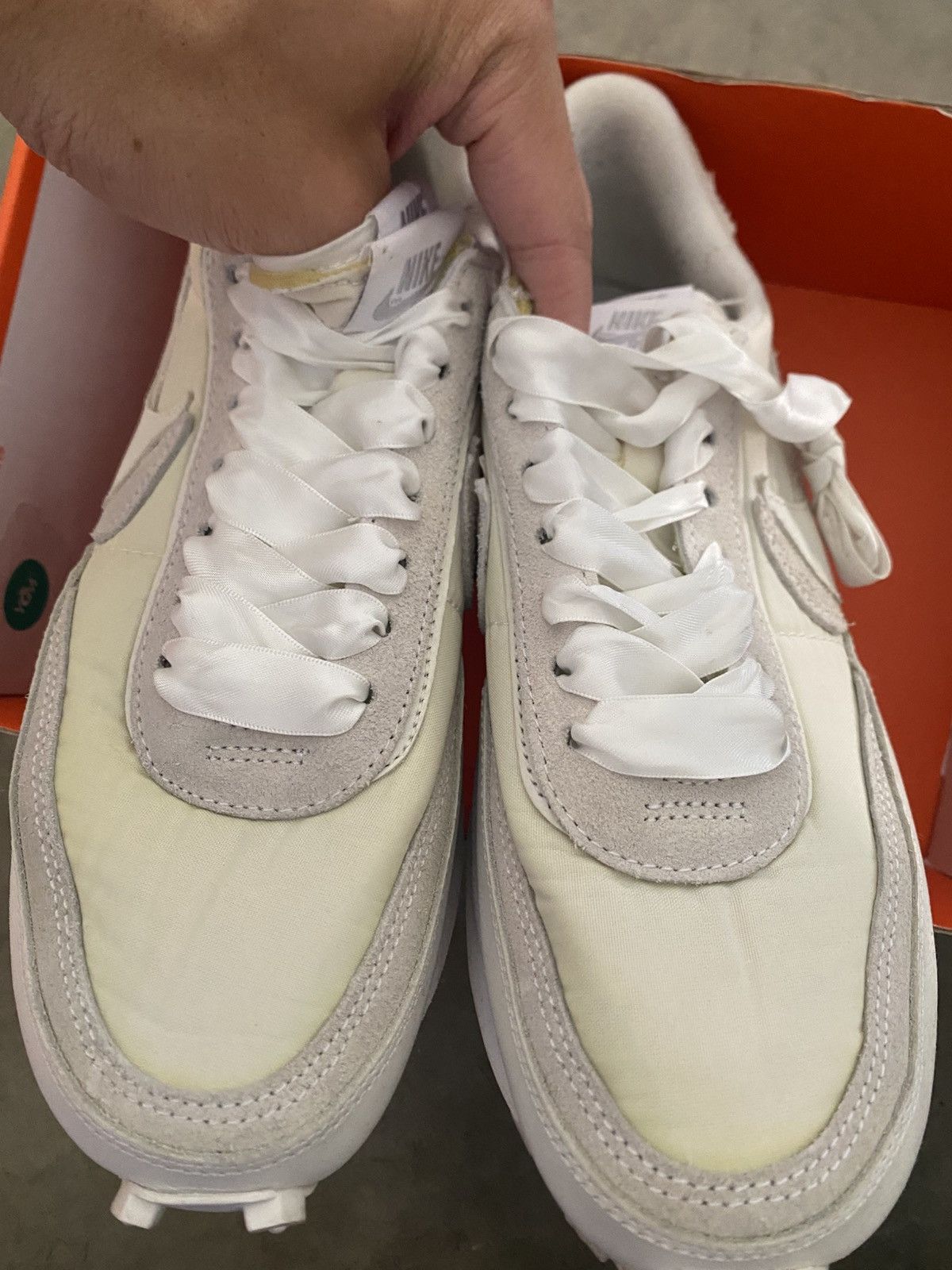 Nike × Sacai Sacai Nike LD Waffle white Nylon Size US 9 / EU 42 - 7 Thumbnail