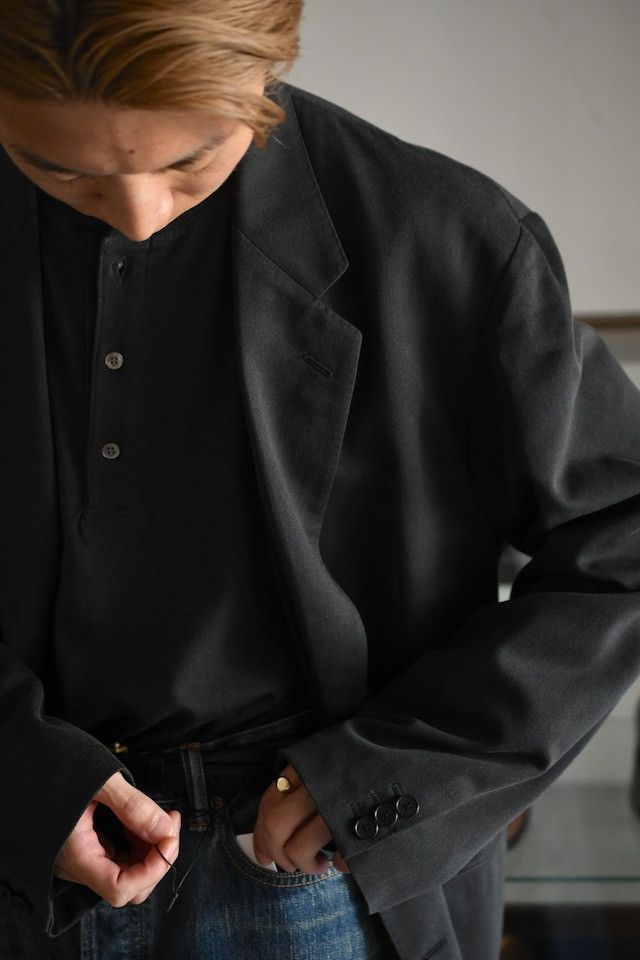 A.PRESSE A.PRESSE / Washed Silk Jacket (Charcoal) Size US XL / EU 56 / 4 - 11 Thumbnail