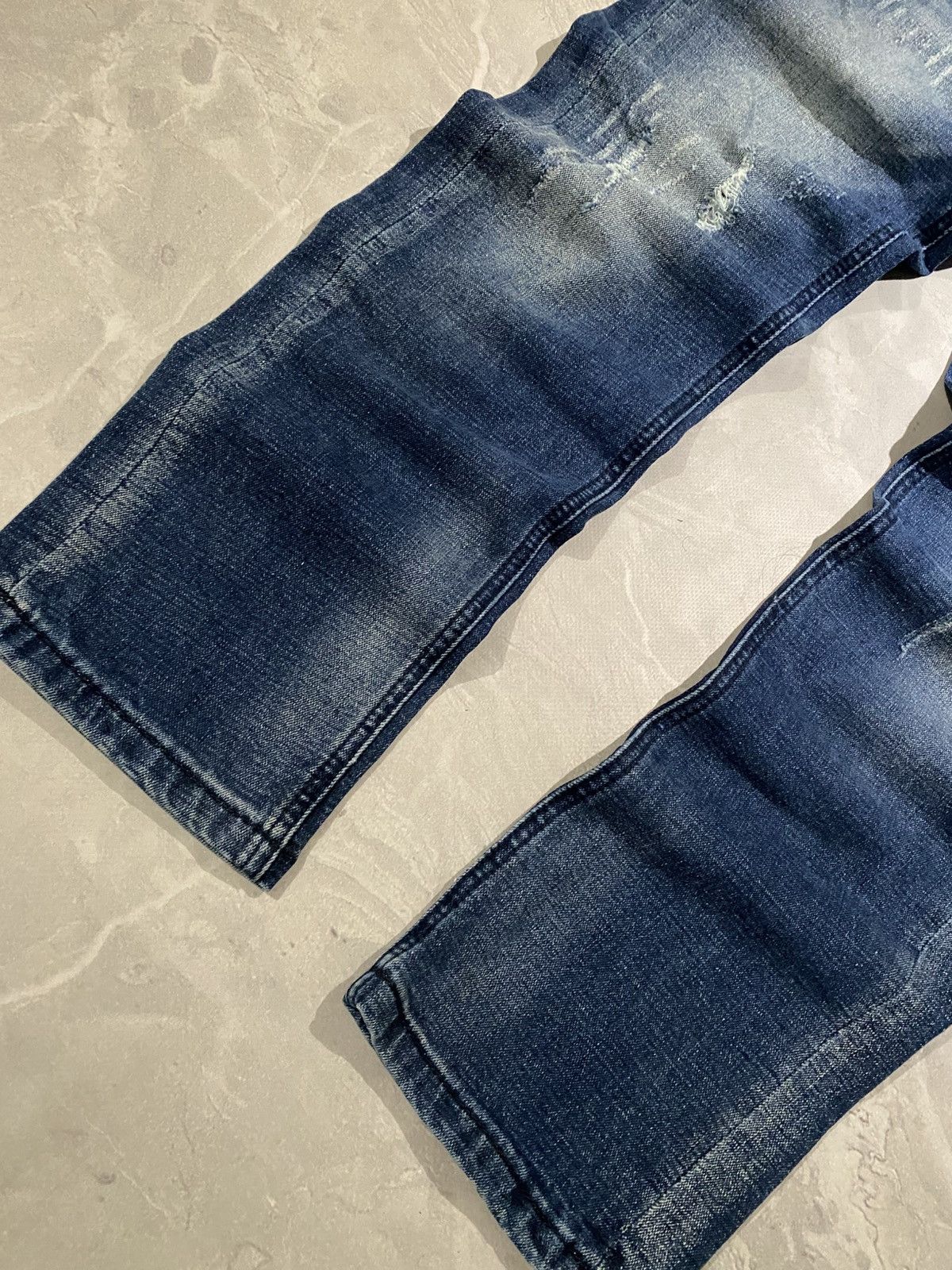 Japanese Brand Destroyed 90s Grunge Slim Fit Jeans Size US 30 / EU 46 - 5 Thumbnail