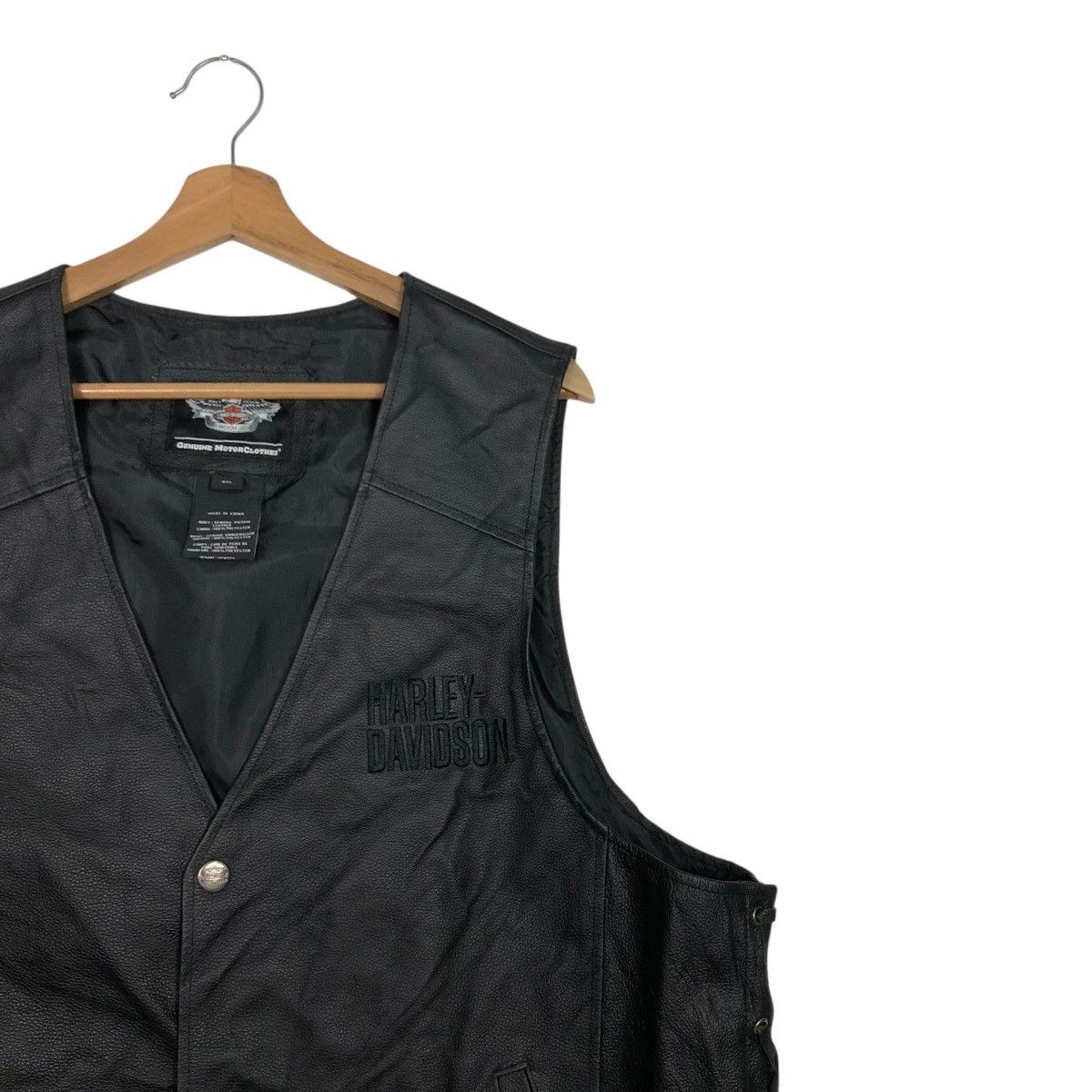 Harley Davidson 🔥BIKER VEST LEATHER JACKET TANK TOP HARLEY DAVIDSON Size US XXL / EU 58 / 5 - 8 Thumbnail