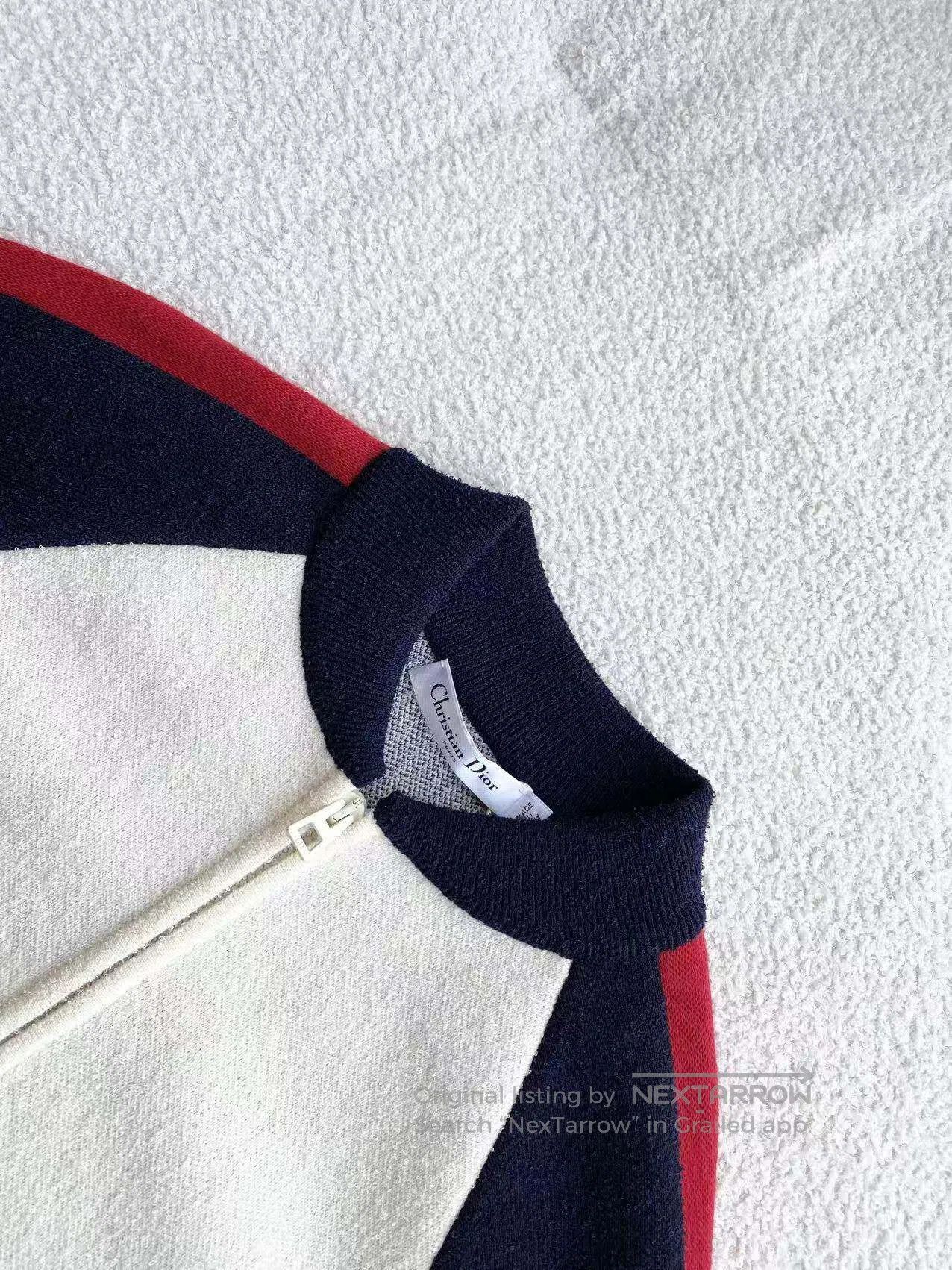 Dior Dior Color-blocked love letter intarsia wool stand-up coll Size XXS / US 00 / IT 34 - 4 Thumbnail