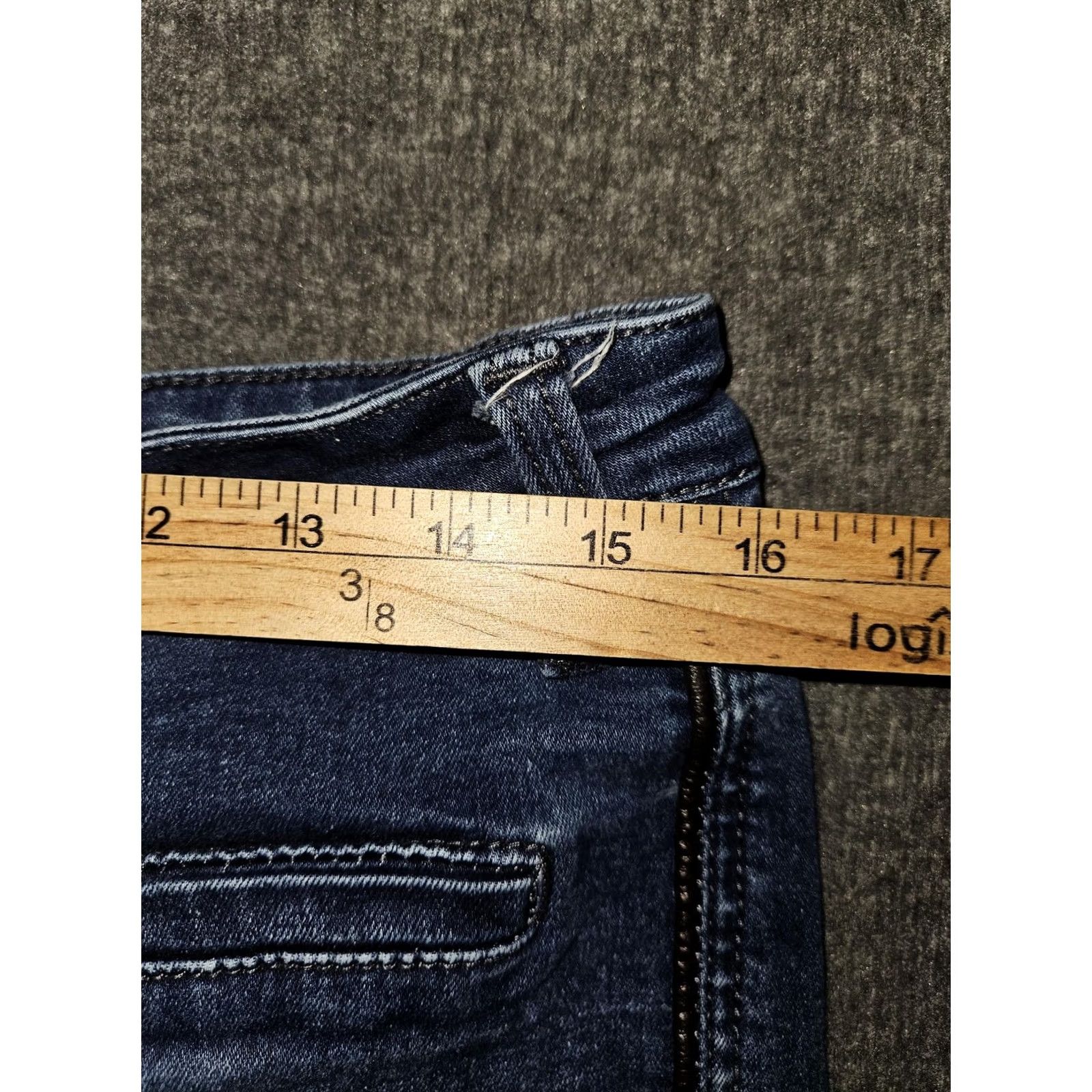 Vintage VINTAGE Rock & Roll Denim Jeans Womens Flared High Rise Trouser Blue 30x34 Stretch Distressed Pockets Hipster Preppy 90s Mens Womens Size 30" / US 8 / IT 44 - 3 Thumbnail