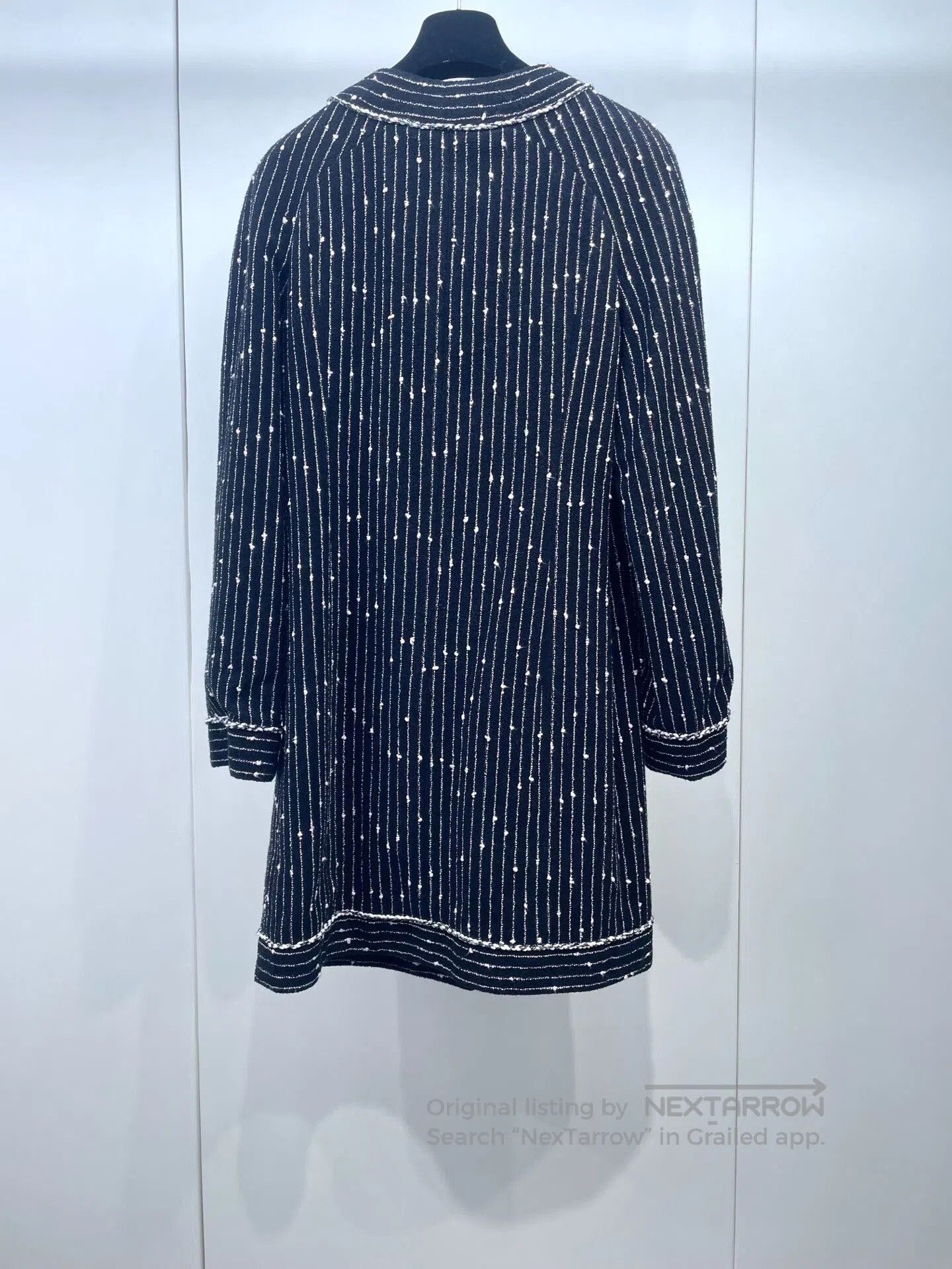 Chanel Chanel Striped Tweed Long Coat. Size S / US 4 / IT 40 - 2 Thumbnail