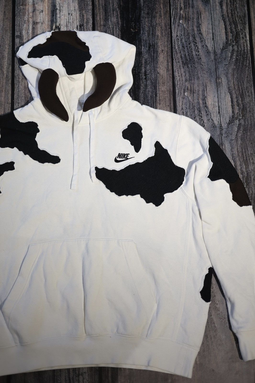 Nike Nike Custom Hoodie Cow Vintage Y2K Size US M / EU 48-50 / 2 - 3 Thumbnail