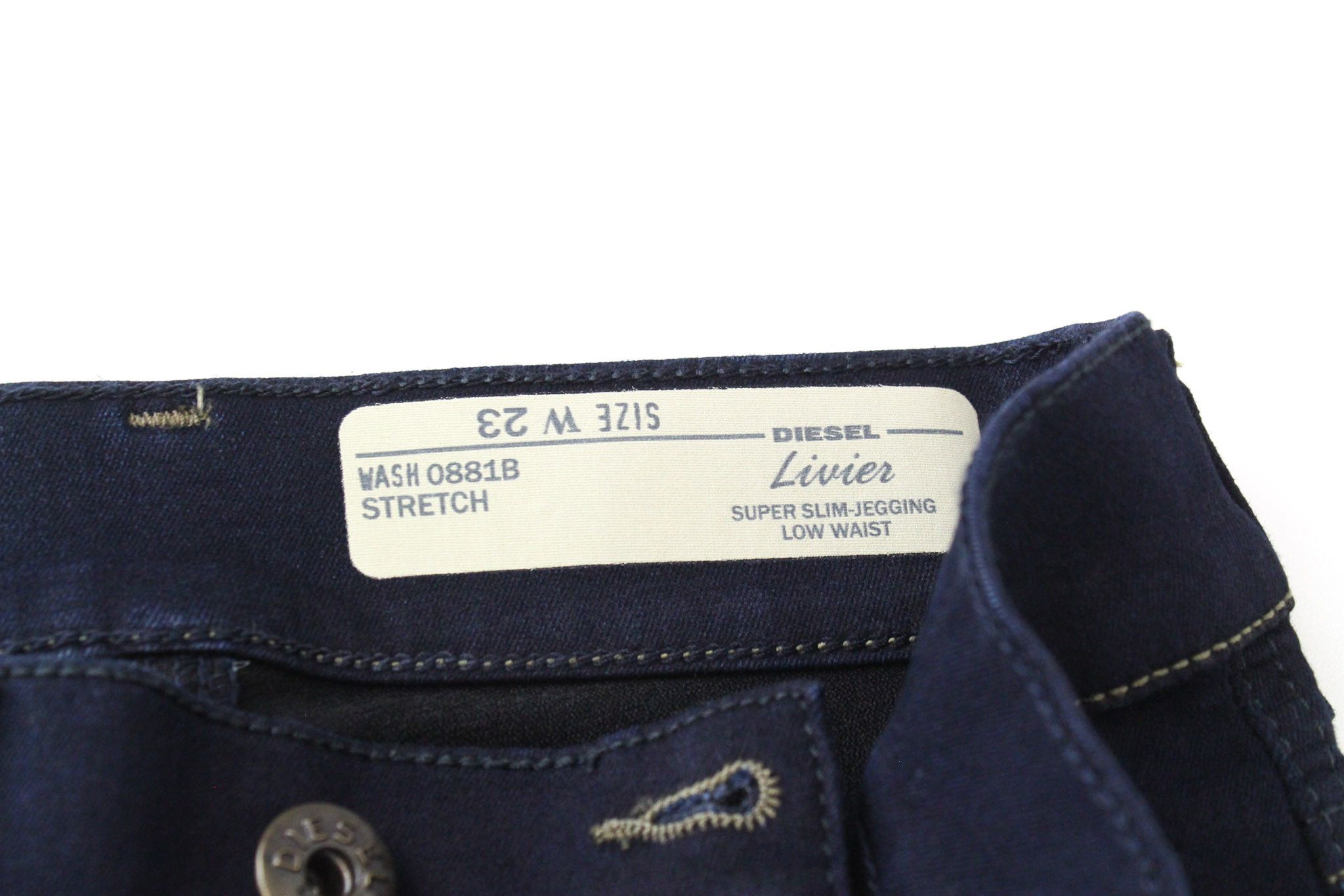 Diesel LIVIER 0881B W23 Blue Jegging Jeans 70287 Size 23" - 5 Thumbnail
