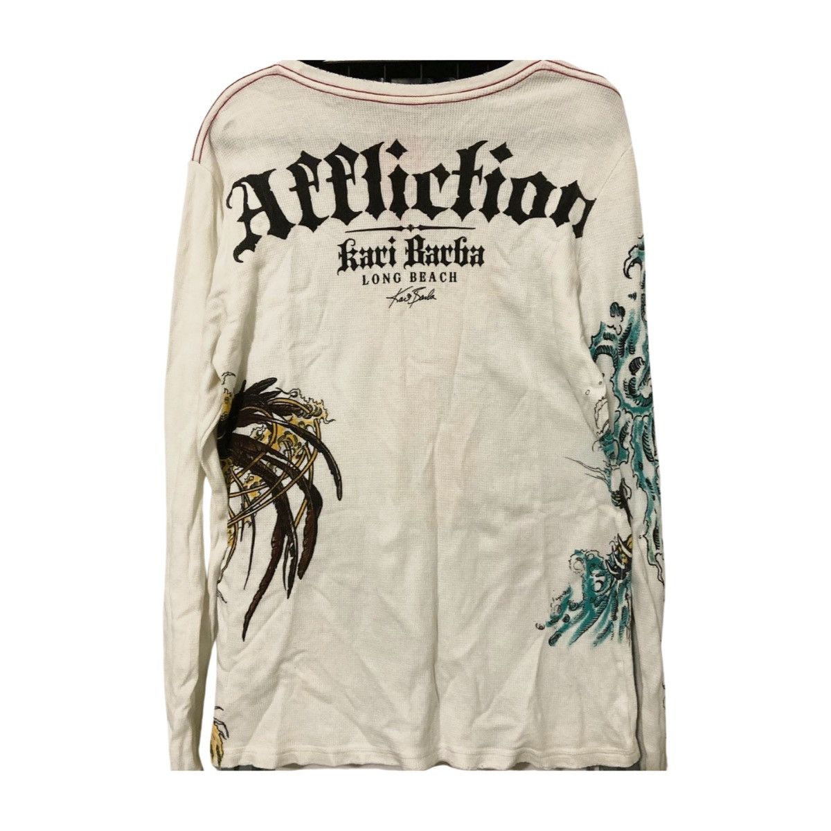Affliction × Vintage Affliction Waffle Thermal Dragon Kari Barba Limited Ed Size US M / EU 48-50 / 2 - 3 Thumbnail
