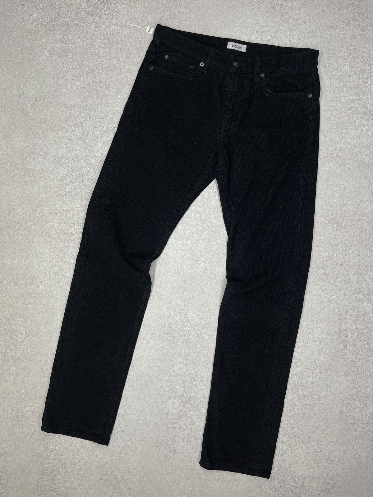 Moschino Mens Moschino Corduroy Pants Black Designer Size US 30 / EU 46 - 5 Thumbnail