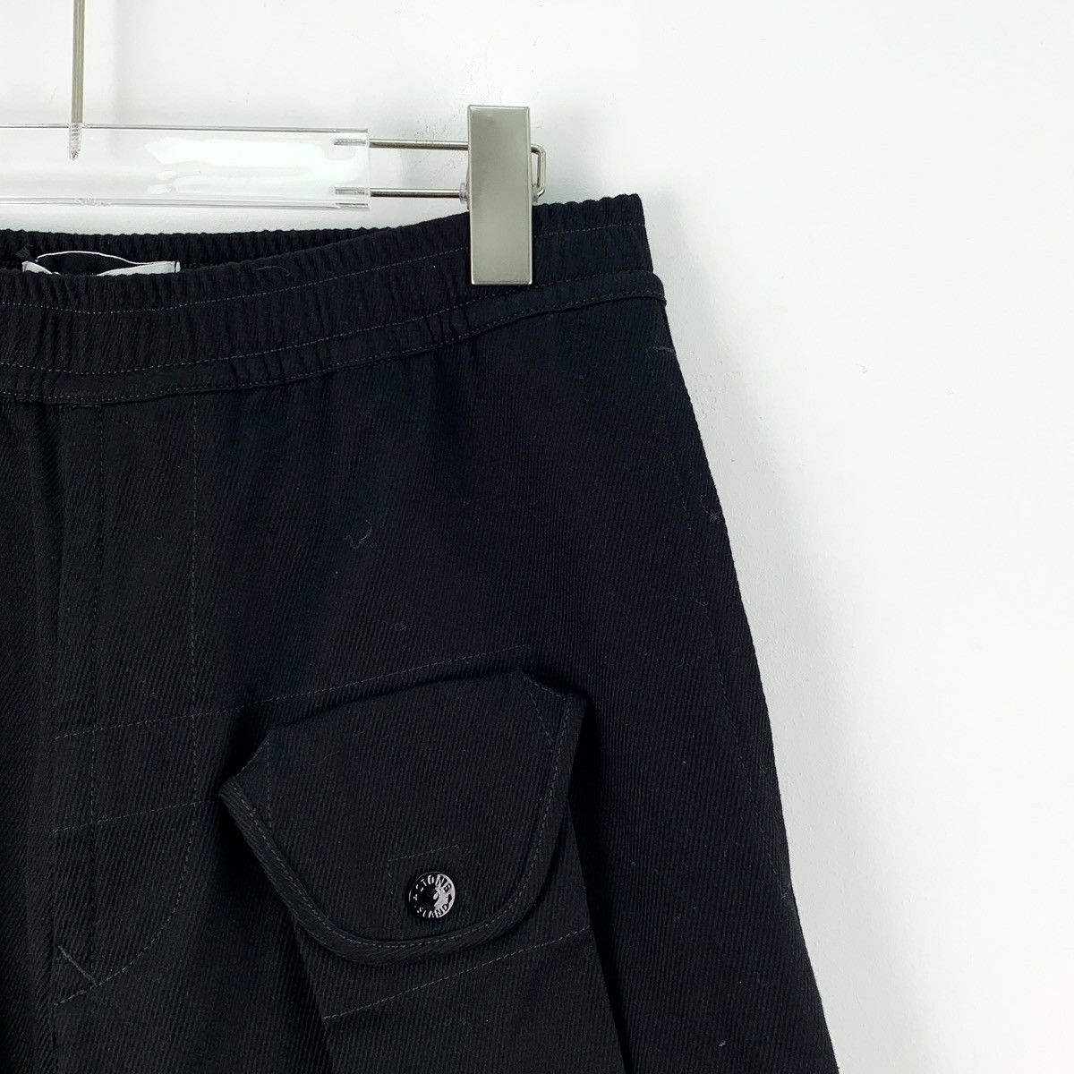 Stone Island Stone Island Black Compass Logo Cotton Casual Pants K26WX Size US 31 - 3 Thumbnail