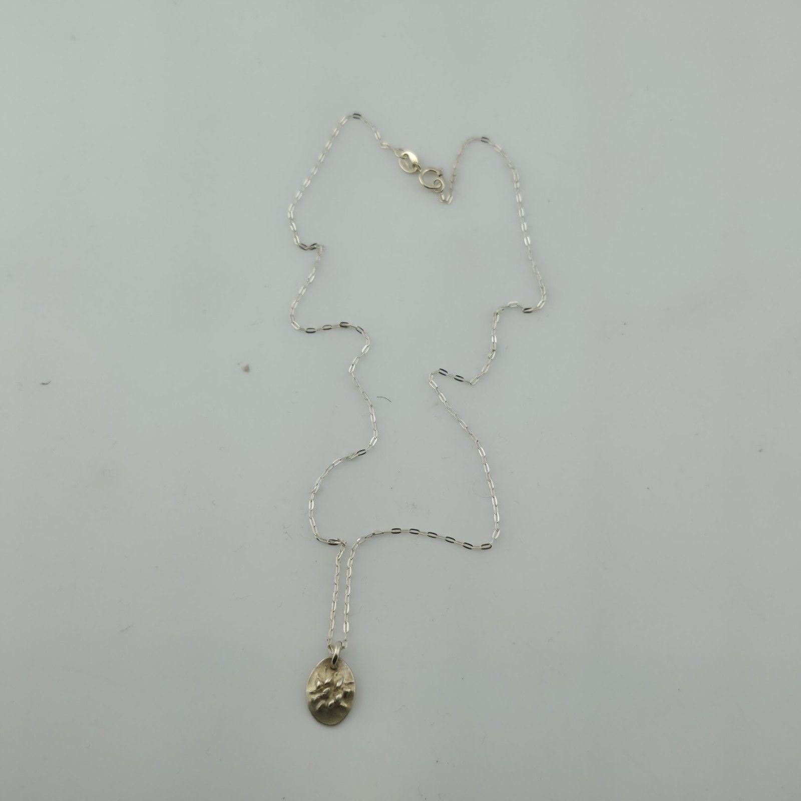 Other Sterling Silver Abstract Pendant Necklace Minimalist 14" Size ONE SIZE - 1 Thumbnail