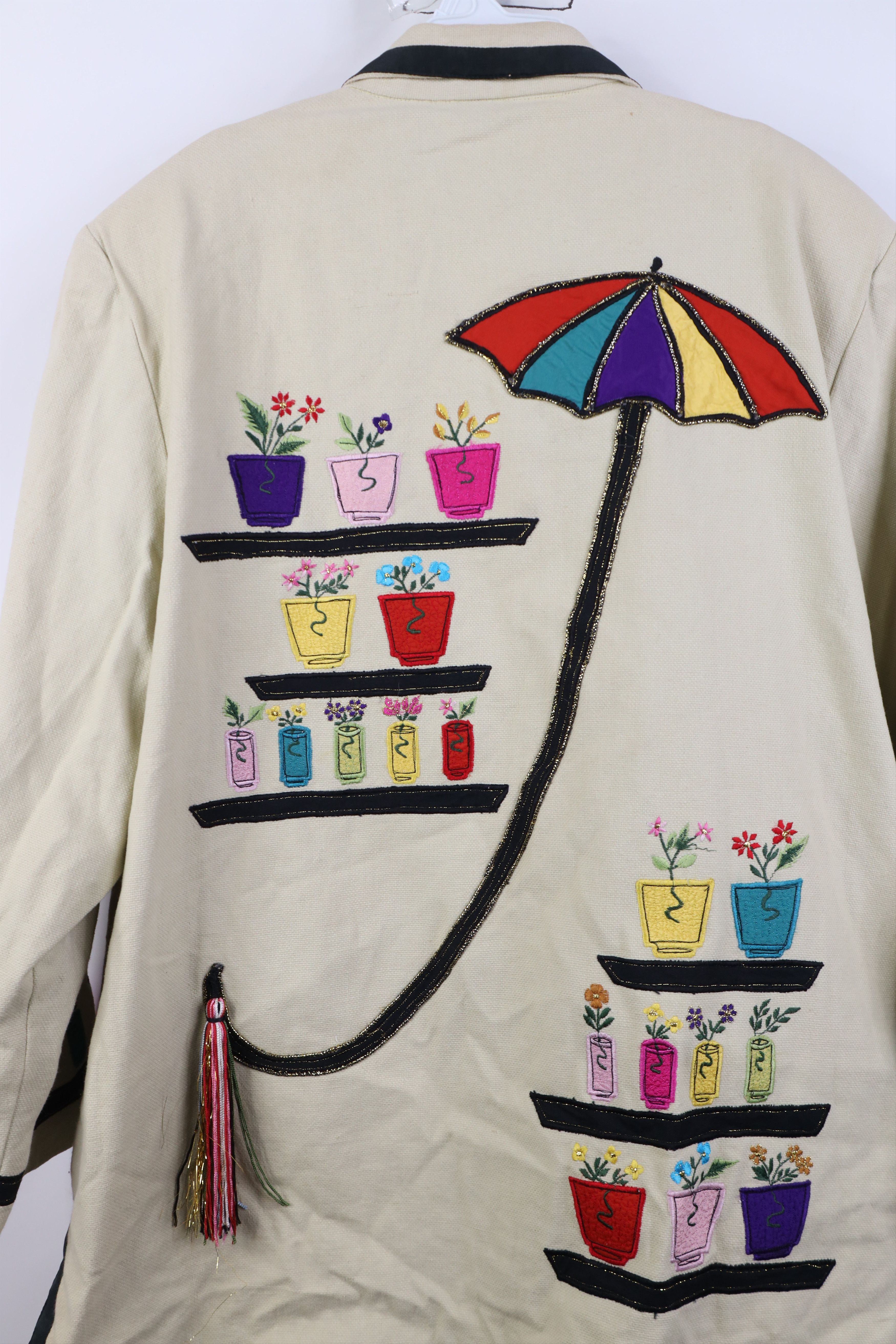 Vintage Vintage 90s Streetwear Flower Garden Suit Blazer Jacket Size XL / US 12-14 / IT 48-50 - 13 Thumbnail