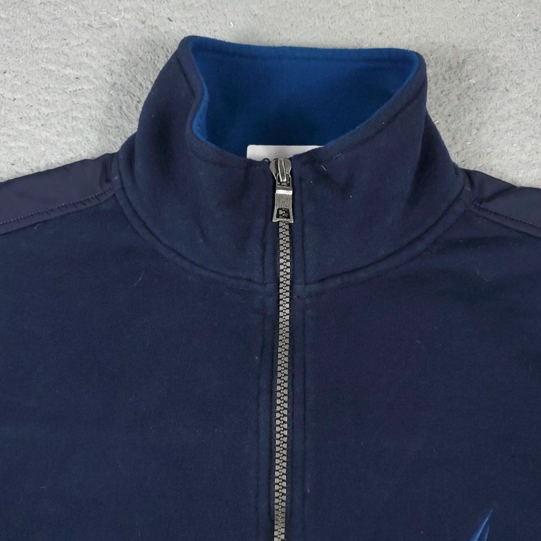 Nautica Nautica Mens Small Blue 1/4 Zip Pullover Fleece Sweater Casual Long Sleeve Cotton Size US S / EU 44-46 / 1 - 3 Thumbnail