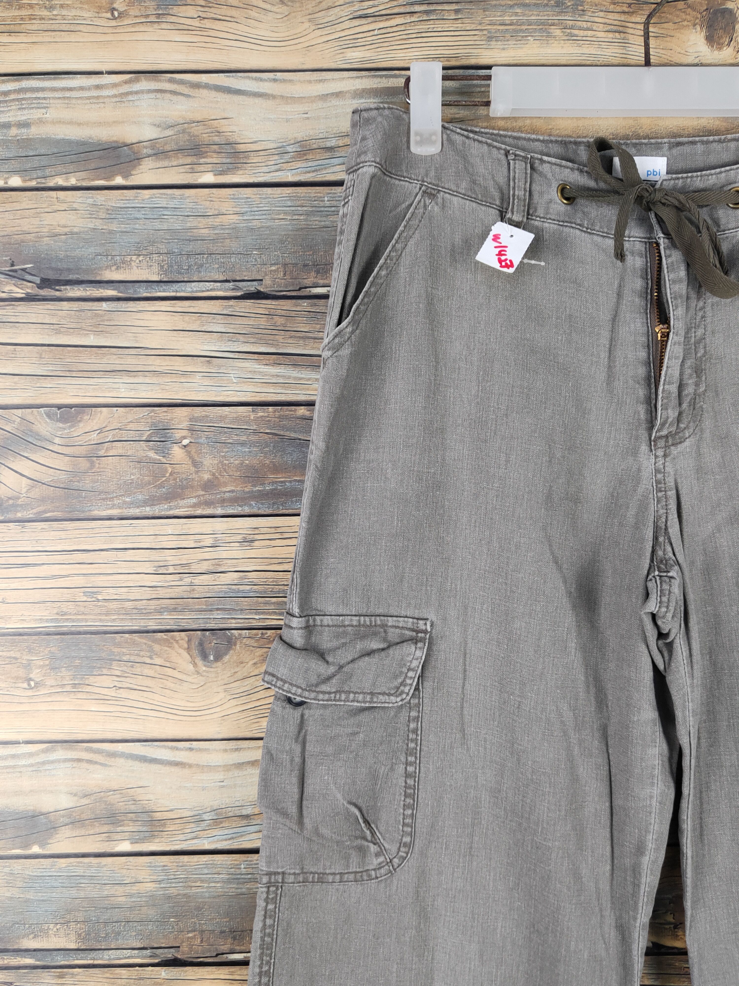 Japanese Brand Pbi Olive Faded Multipocket Tactical Cargo Pants #W1427 Size 28" / US 6 / IT 42 - 3 Thumbnail