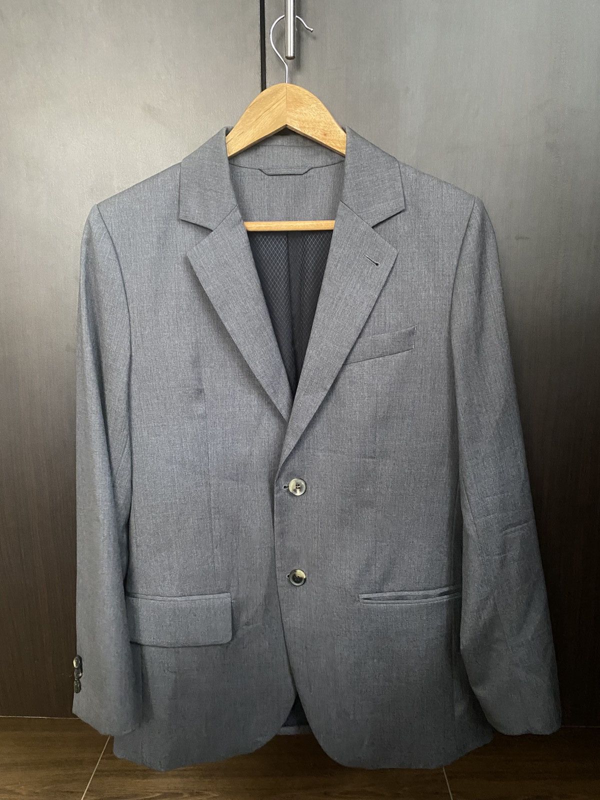 A.P.C. A.P.C Charcoal Grey Single Breasted Wool Blazer Size 44S - 1 Thumbnail