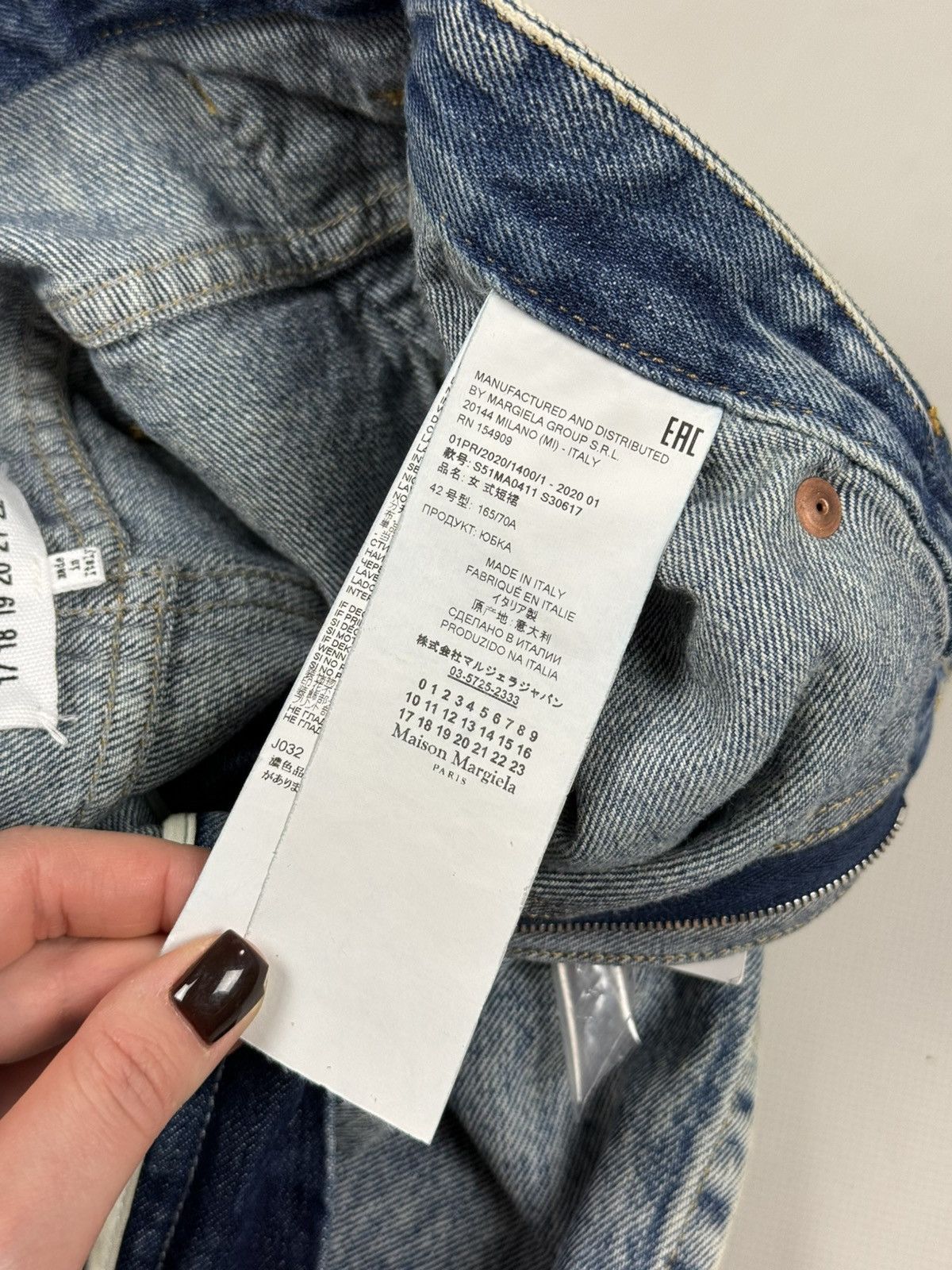 Maison Margiela BNWT! Maison Margiela Ladies Denim Pencil Wrap Midi Skirt Size 28" / US 6 / IT 42 - 15 Thumbnail