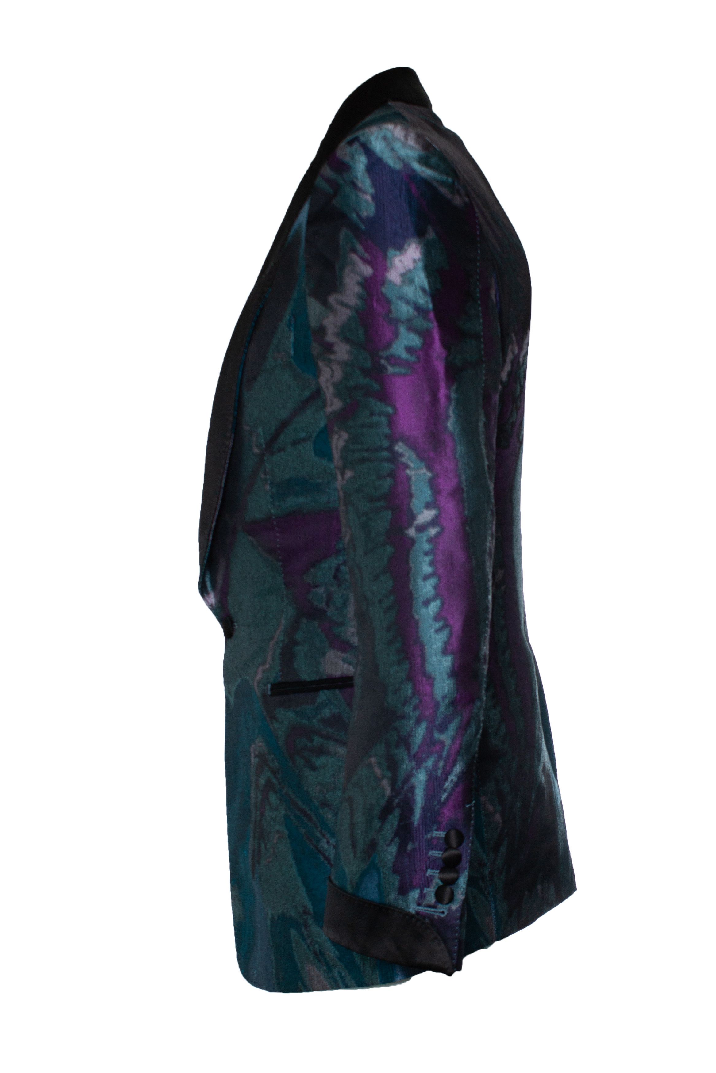 Tom Ford Tom Ford, Shelton tuxedo jacket in blue purple Size 50R - 2 Thumbnail