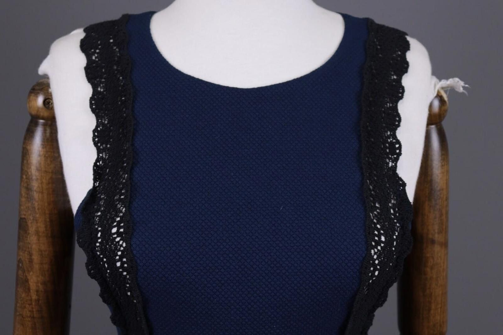 Designer Claudie Pierlot Blue Summer Party Skeater Dress Size 36 Size M / US 6-8 / IT 42-44 - 4 Thumbnail