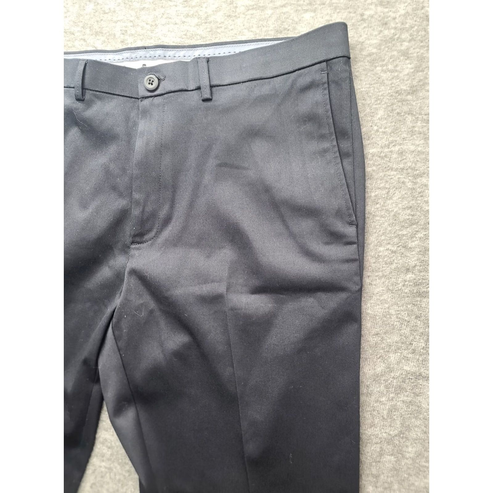 Haggar Haggar Premium Khaki Pant Mens 36x34 Straight Leg Khaki Pant Regular Fit Black Cotton Polyester Spandex City Preppy Wedding Size US 36 / EU 52 - 7 Thumbnail