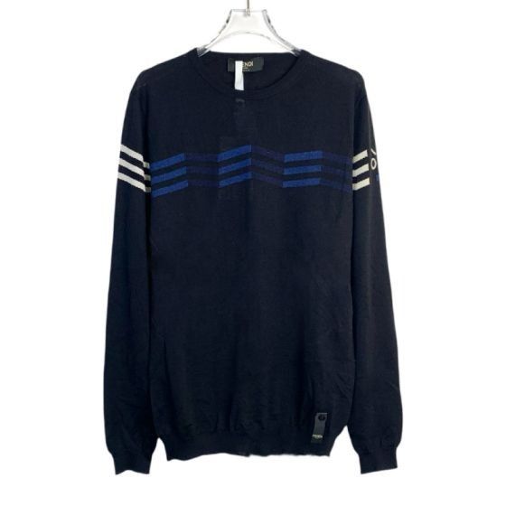 Fendi Fendi Black Little Monster Round-Neck Knit Sweater Size 46 L Size US S / EU 44-46 / 1 - 1 Thumbnail