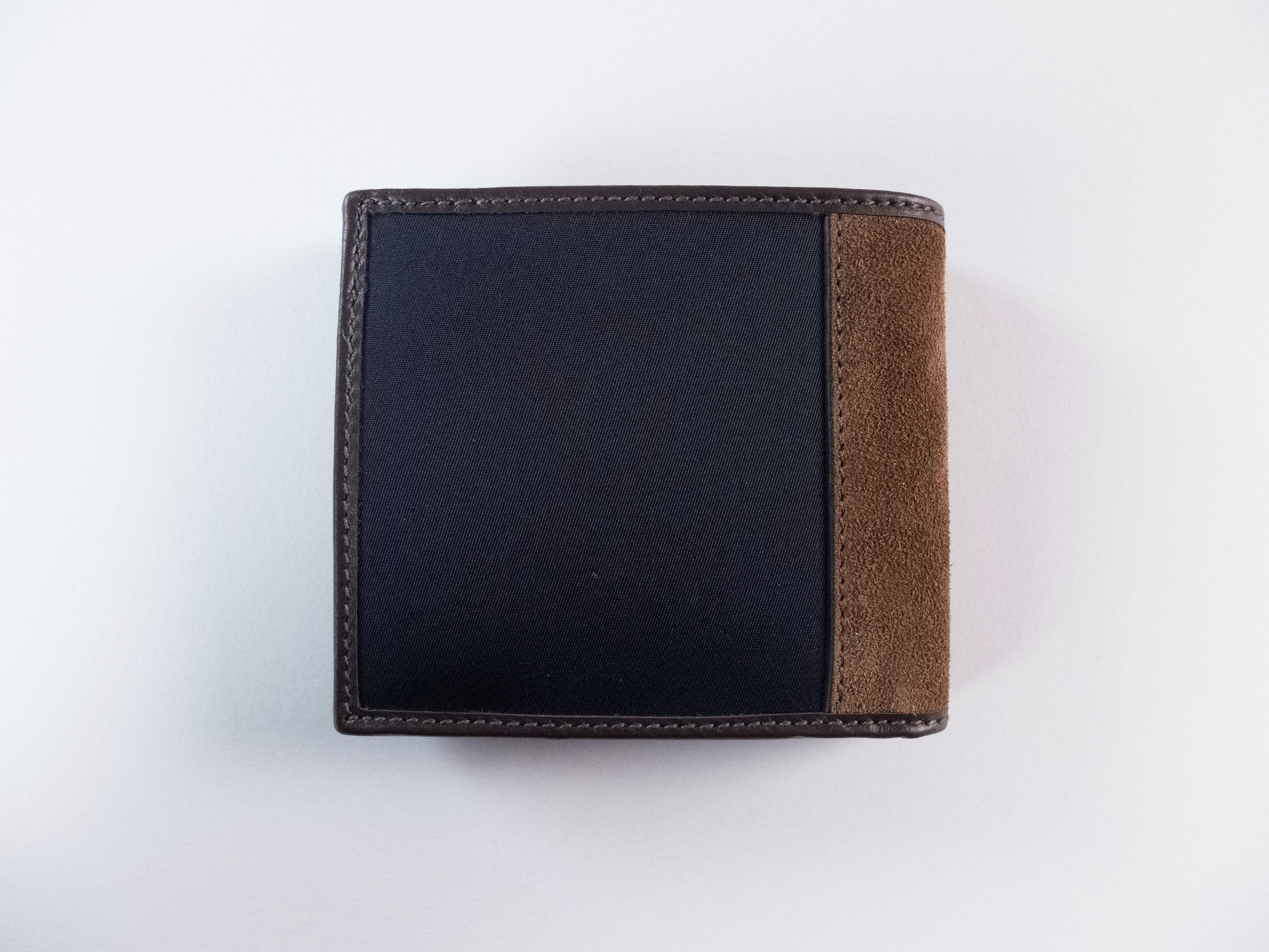 Prada PRADA navy blue & brown nylon & suede bifold wallet Size ONE SIZE - 4 Thumbnail