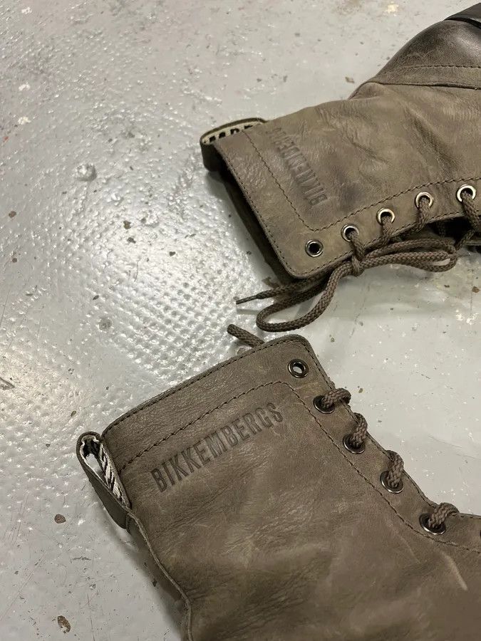 Dirk Bikkembergs 2000s Bikkembergs Grey Leather Lace-Up Boots Size US 7 / EU 40 - 4 Thumbnail